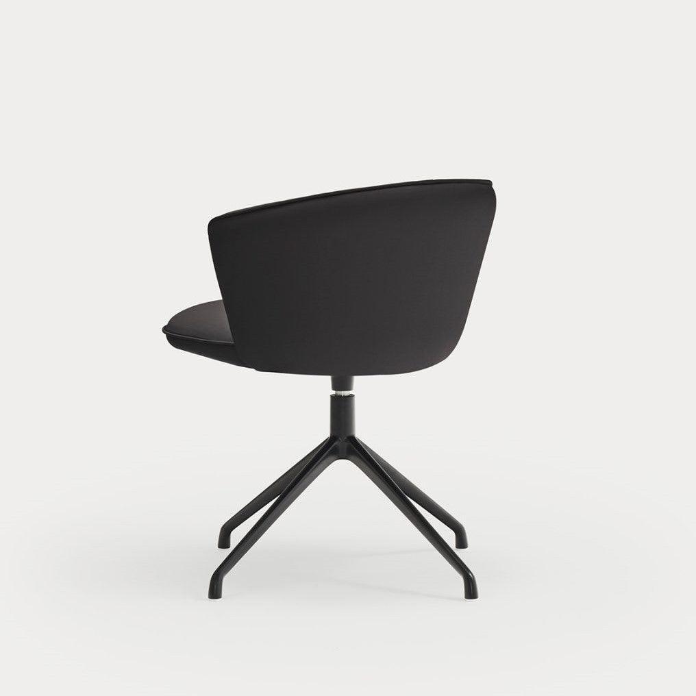 Krzesło ADD ekoskóra czarna z czarną podstawą Teulat Eye on Design