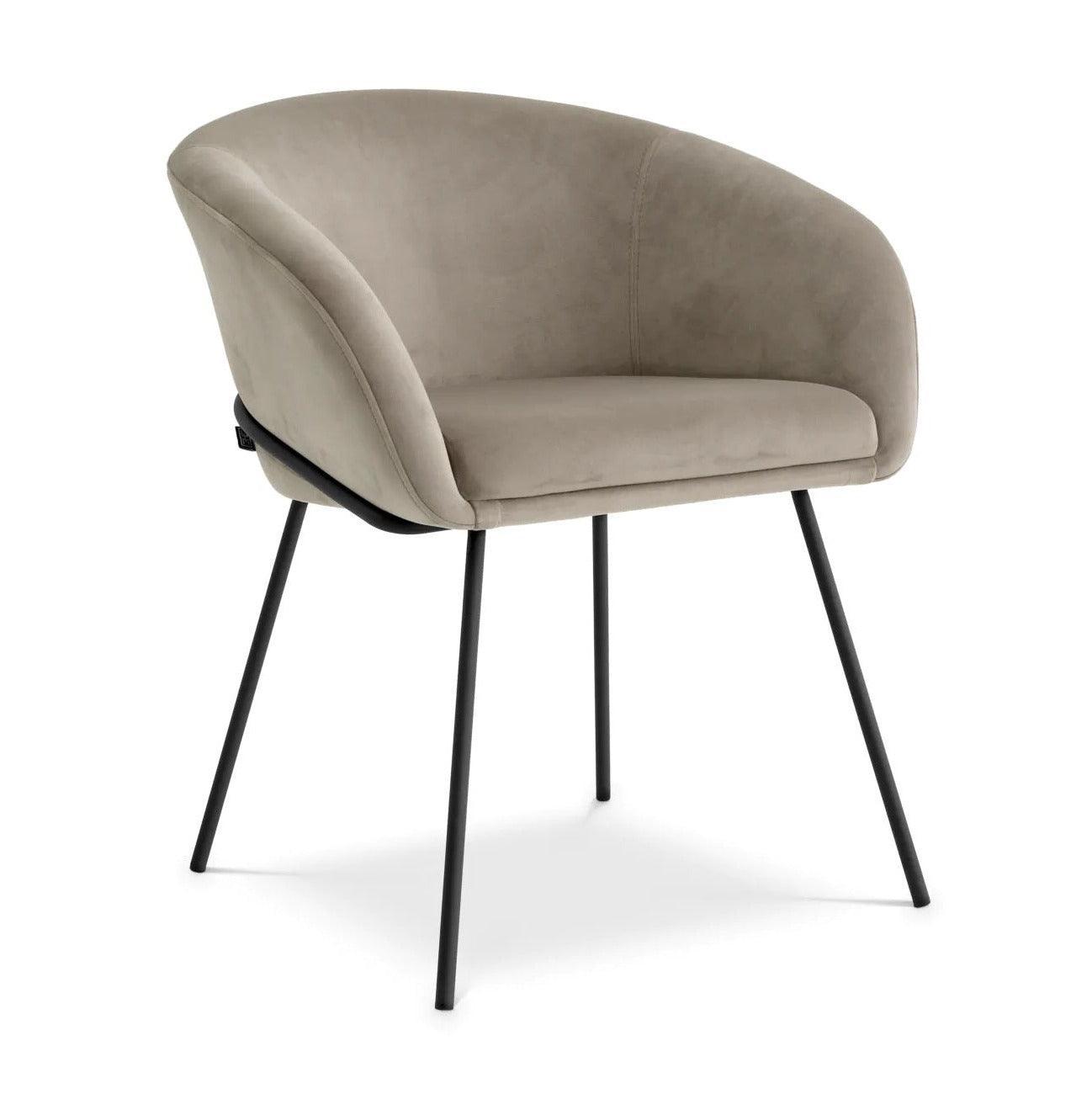 Krzesło aksamitne CAMPUS szary Eichholtz Eye on Design