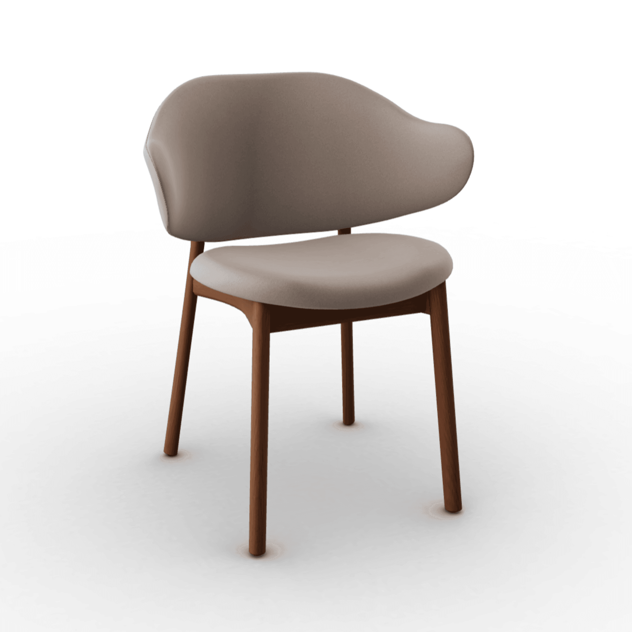 Krzesło aksamitne HOLLY piaskowy z drewnianą podstawą Calligaris Eye on Design