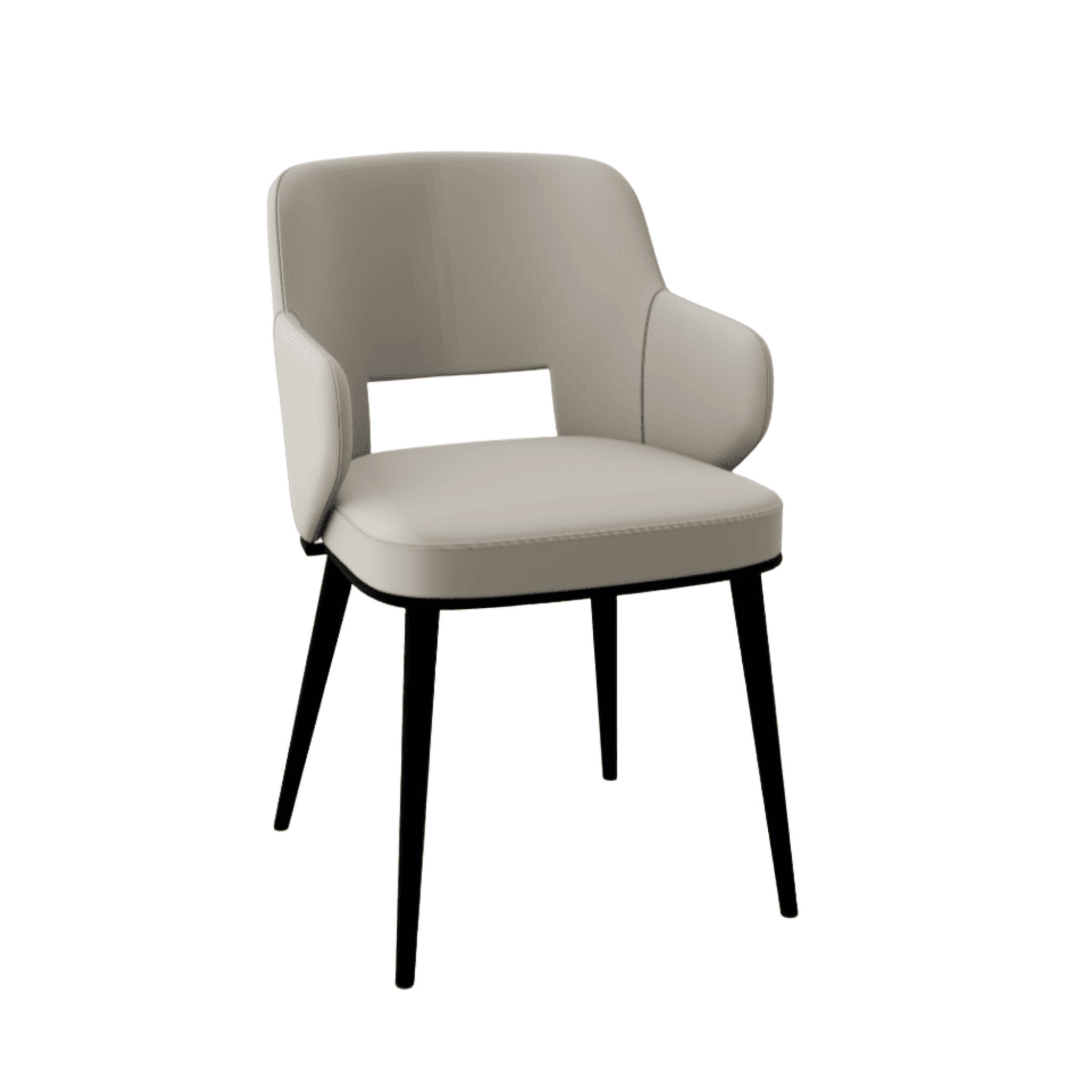 Krzesło aksamitne z podłokietnikami FOYER kremowy z metalową podstawą Calligaris matowa czerń Eye on Design