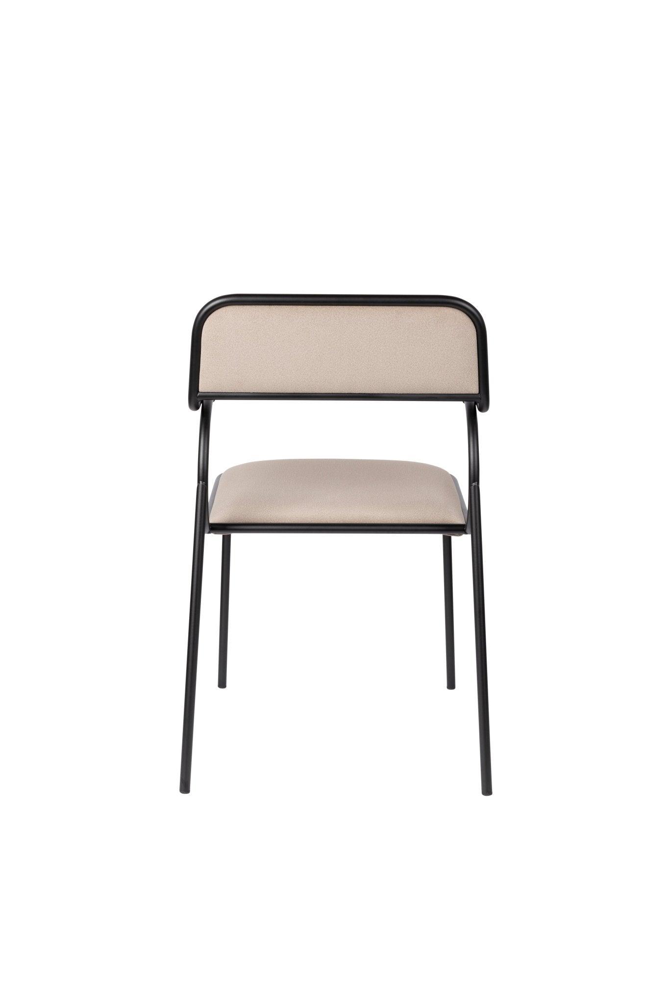 Krzesło ALBA beżowy z czarną podstawą Zuiver Eye on Design