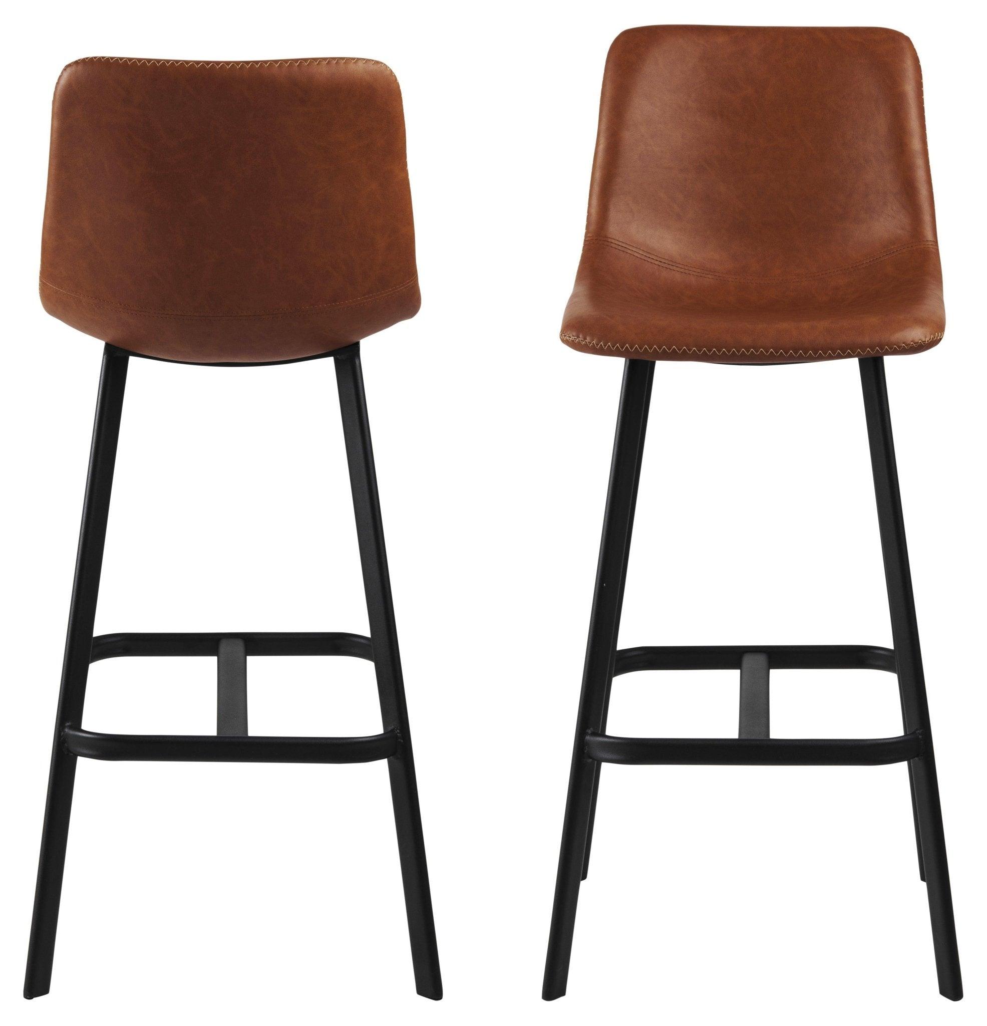 Krzesło barowe ALVA brandy ekoskóra Actona Eye on Design