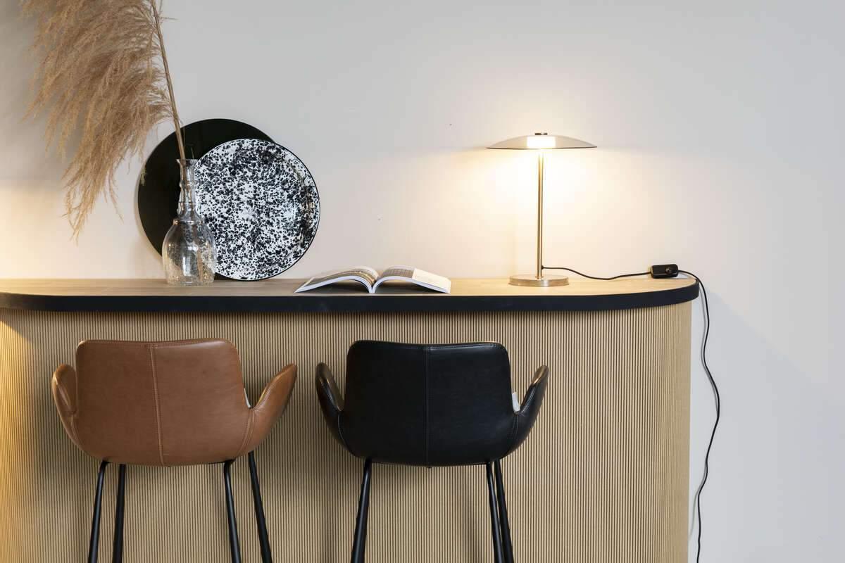 Krzesło barowe BRIT ekoskóra czarny Zuiver Eye on Design