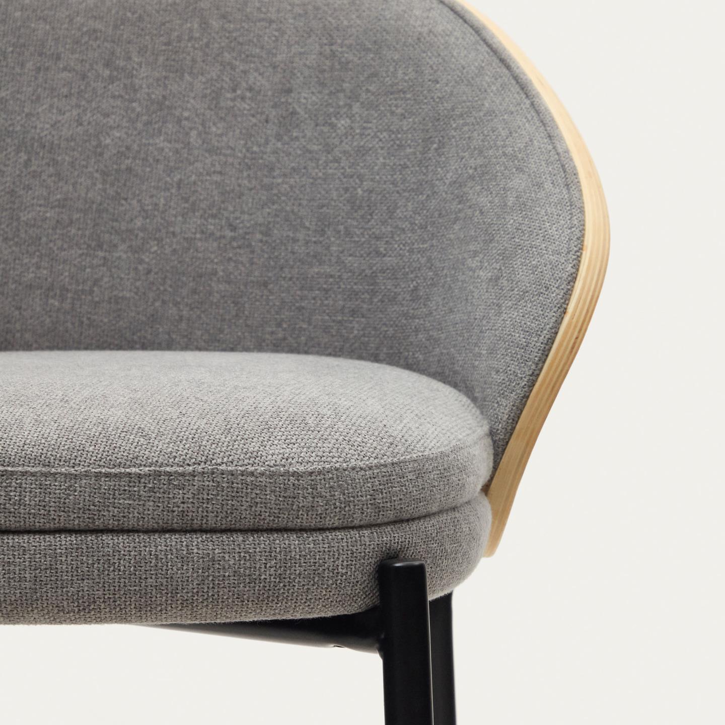 Krzesło barowe EAMY jasnoszary z jesionowym wykończeniem La Forma Eye on Design