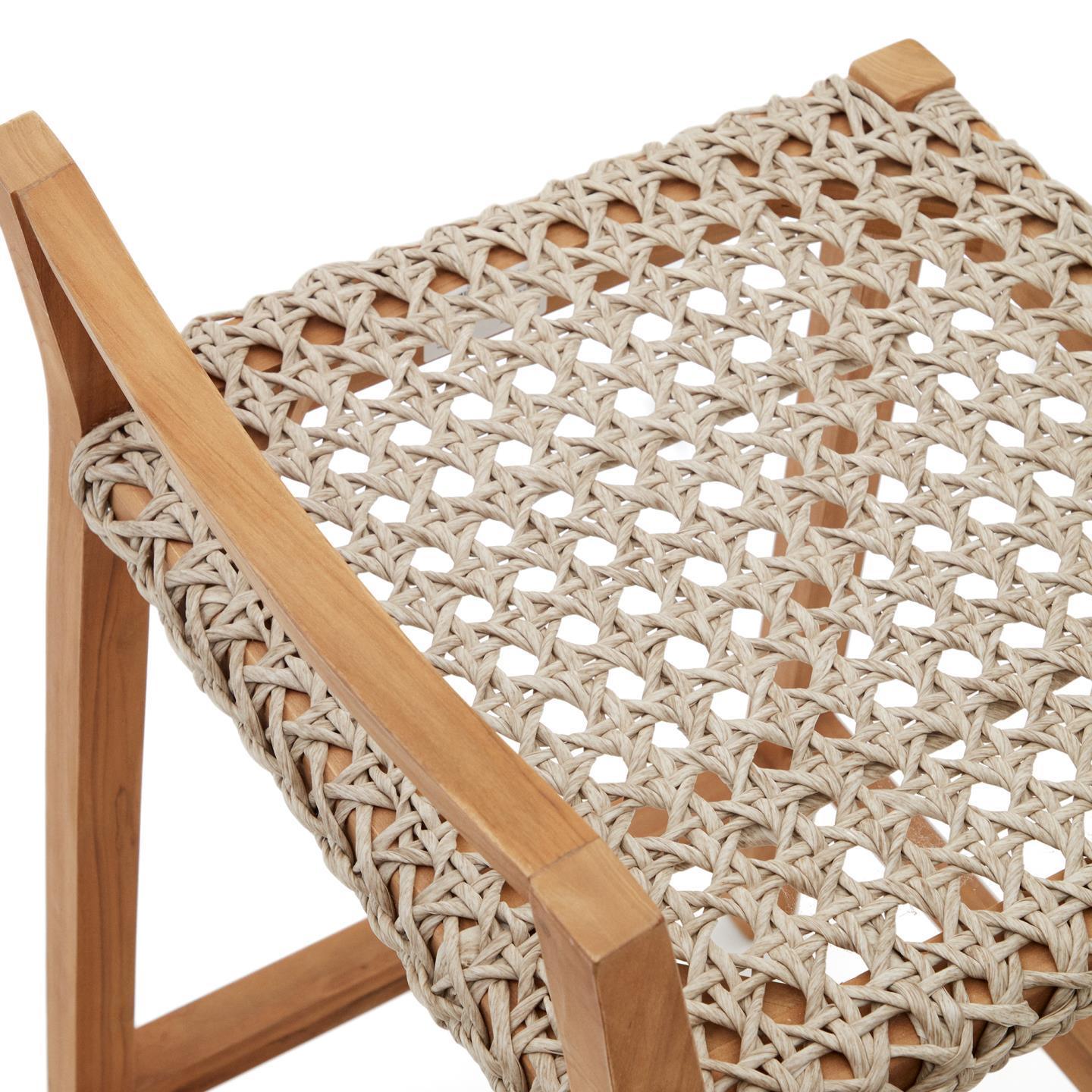 Krzesło barowe GIVEROLA lite drewno tekowe La Forma Eye on Design