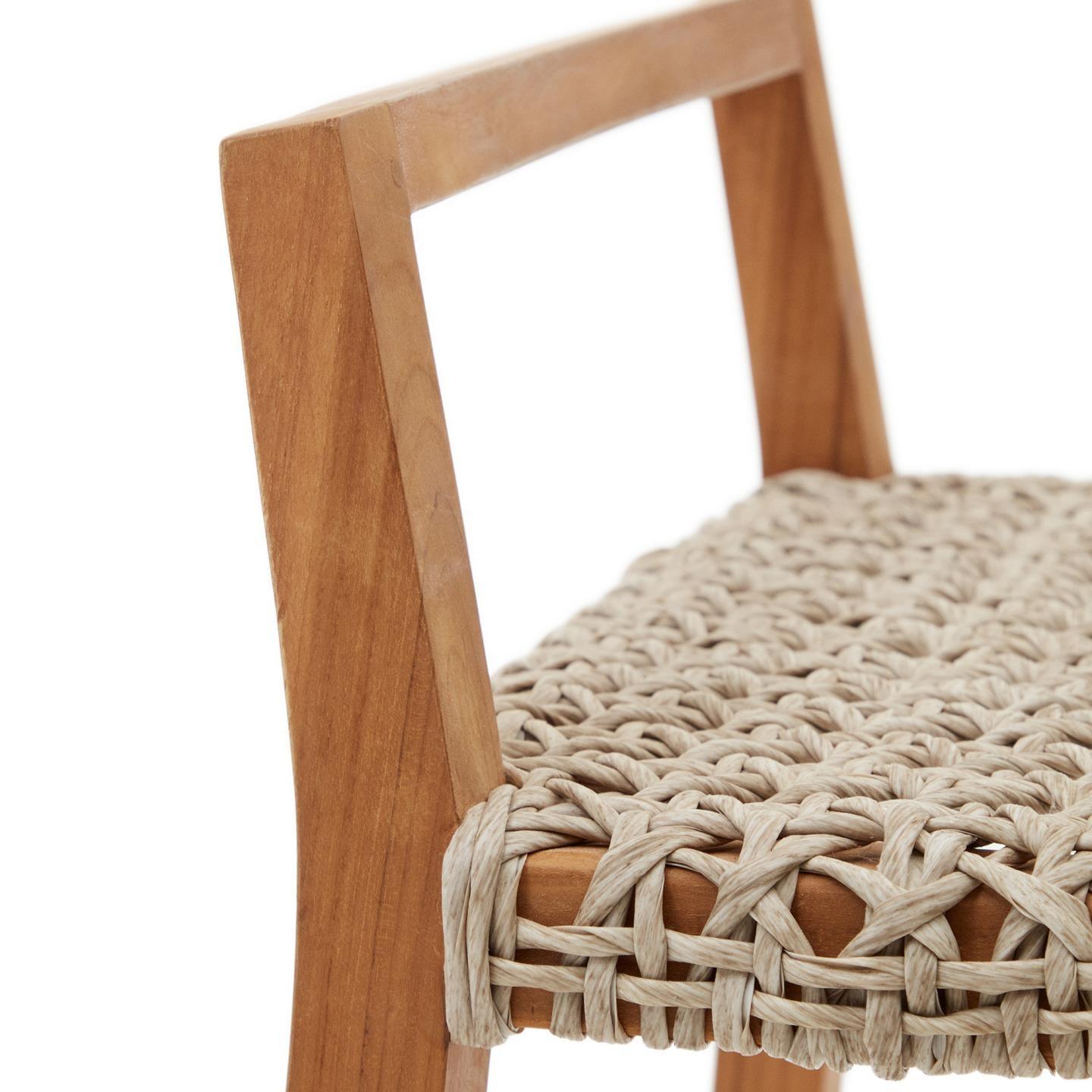 Krzesło barowe GIVEROLA lite drewno tekowe La Forma Eye on Design