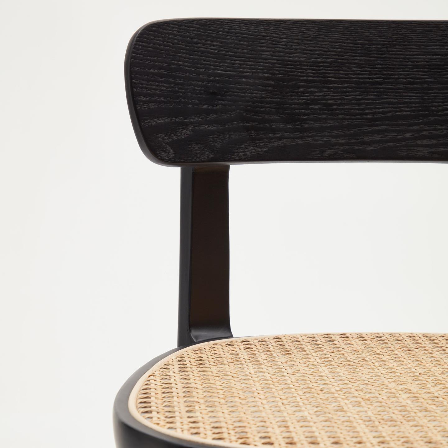 Krzesło barowe ROMANE czarne drewno bukowe La Forma Eye on Design