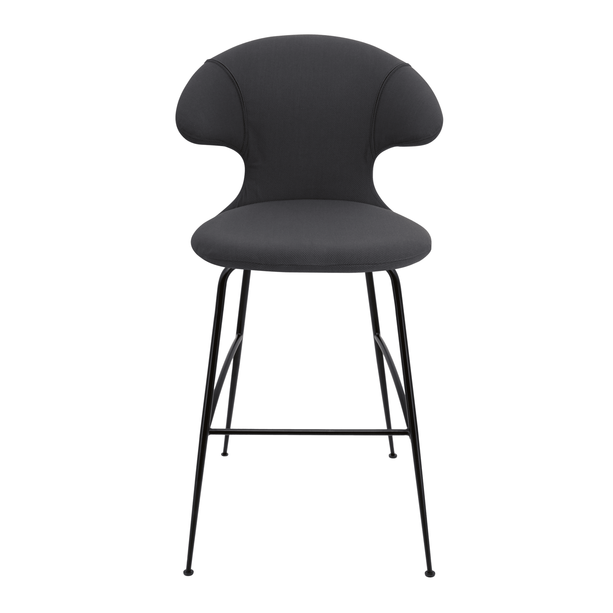 Krzesło barowe TIME FLIES antracytowy z czarną podstawą UMAGE 112 cm Eye on Design