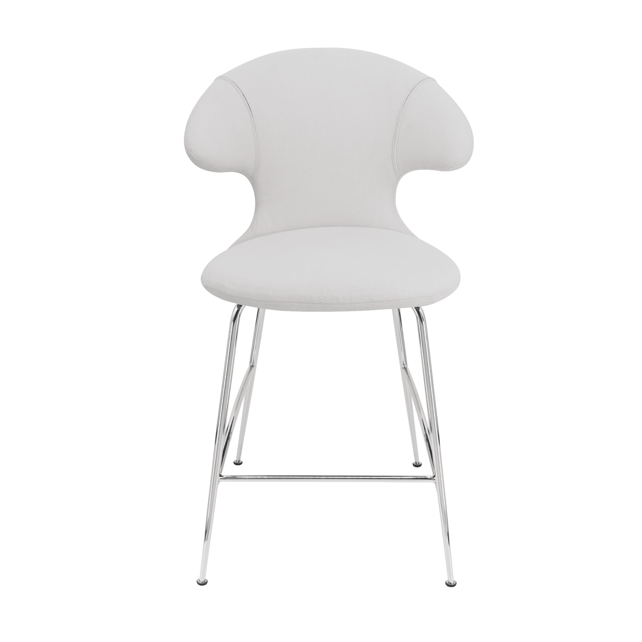 Krzesło barowe TIME FLIES baby blue ze srebrną podstawą UMAGE 102 cm Eye on Design