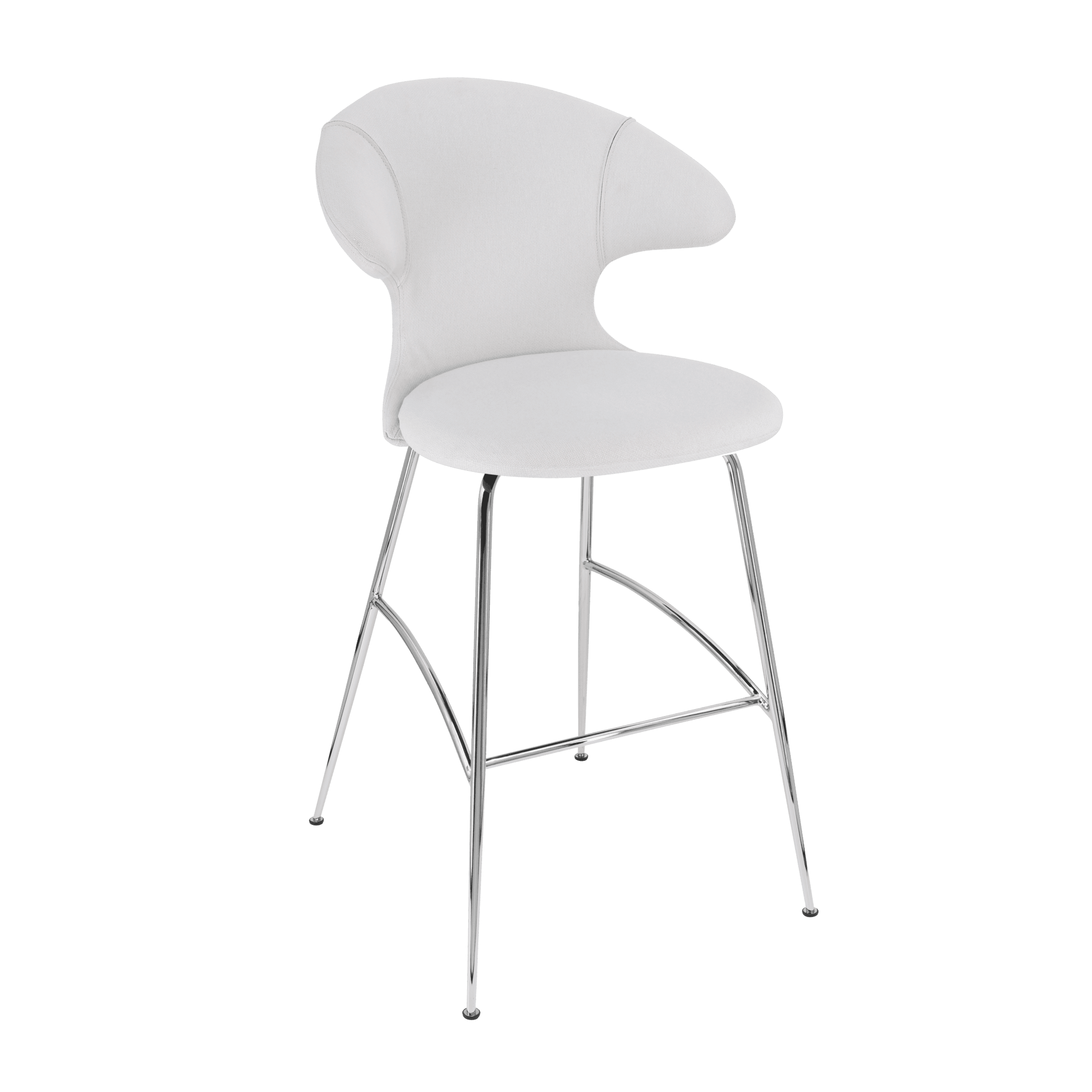 Krzesło barowe TIME FLIES baby blue ze srebrną podstawą UMAGE Eye on Design