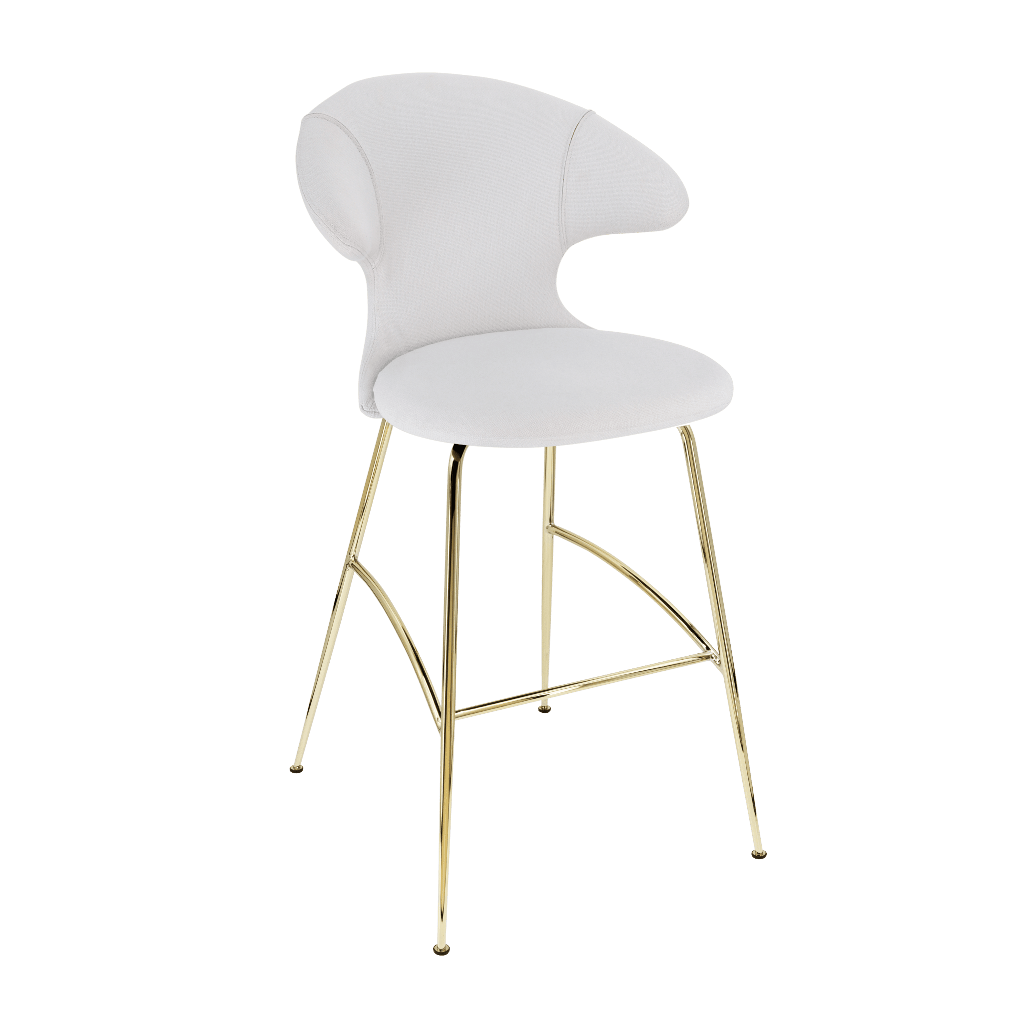 Krzesło barowe TIME FLIES baby blue ze złotą podstawą UMAGE Eye on Design