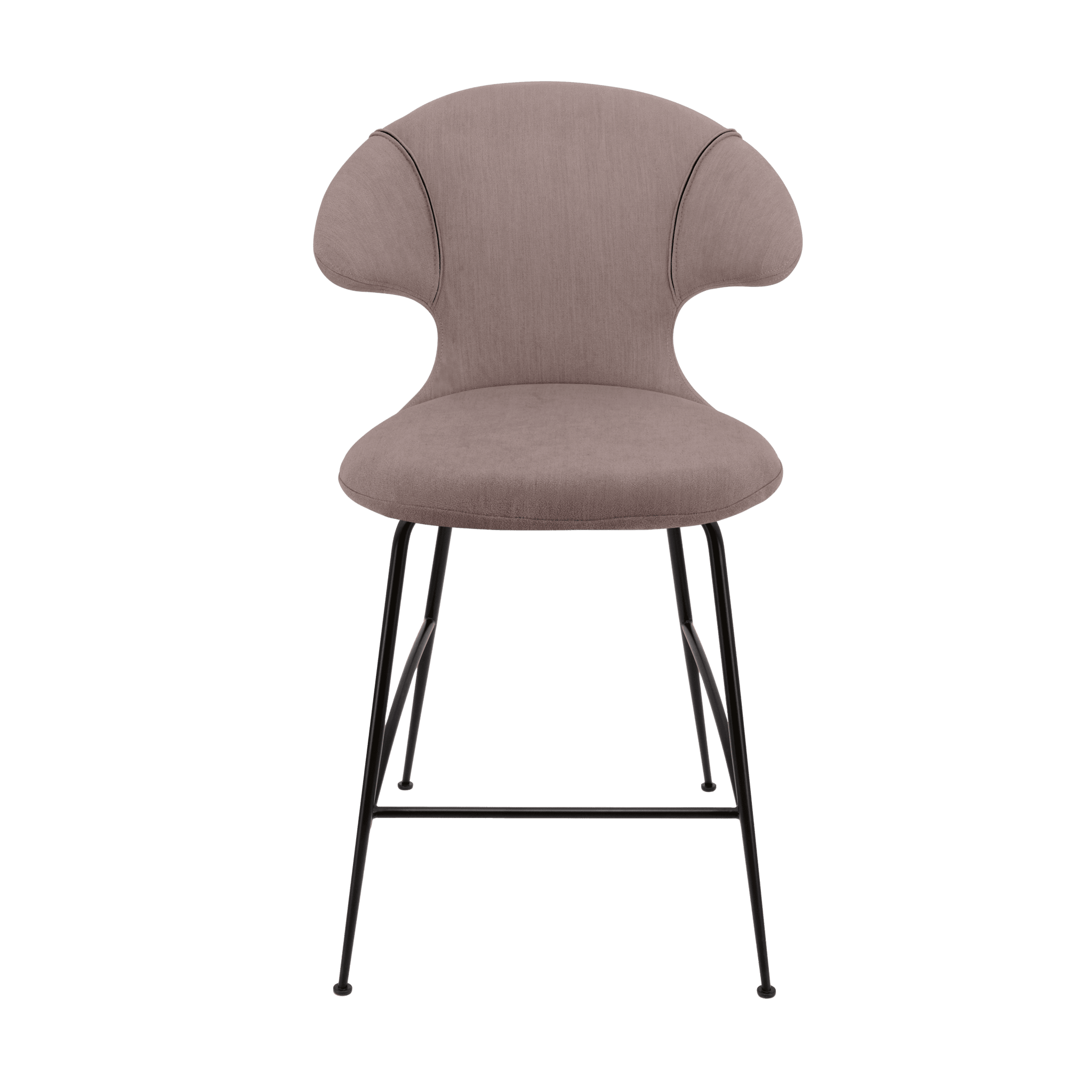 Krzesło barowe TIME FLIES brudny róż z czarną podstawą UMAGE 102 cm Eye on Design