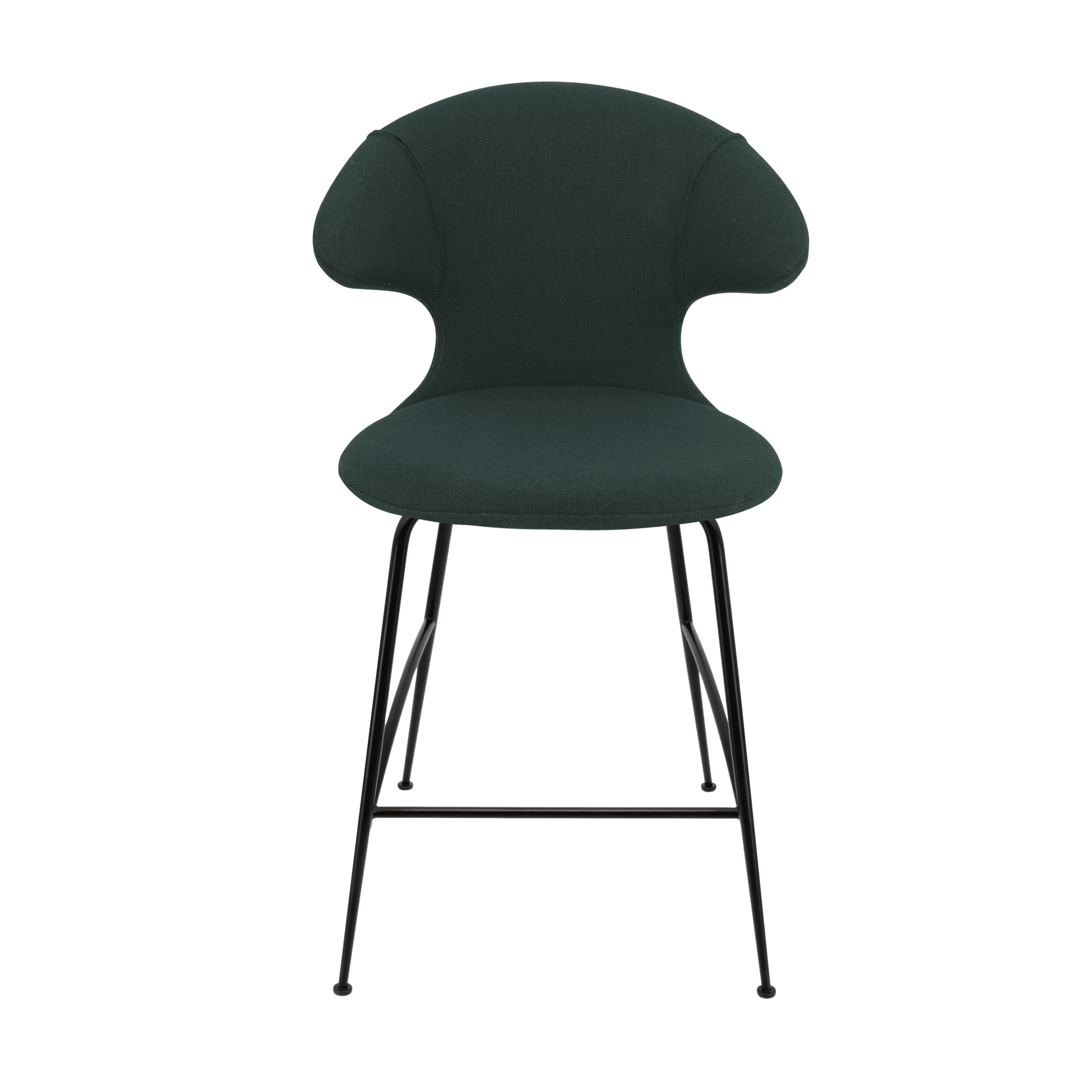 Krzesło barowe TIME FLIES butelkowa zieleń z czarną podstawą UMAGE 102 cm Eye on Design