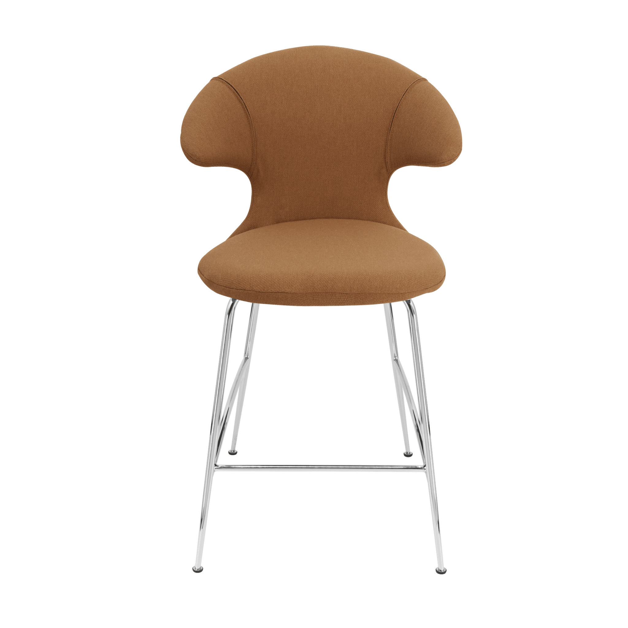 Krzesło barowe TIME FLIES cynamonowy ze srebrną podstawą UMAGE 102 cm Eye on Design