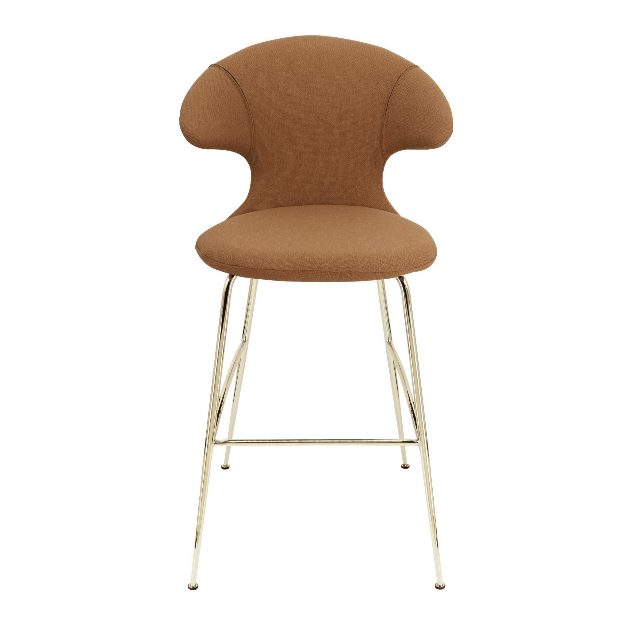 Krzesło barowe TIME FLIES cynamonowy ze złotą podstawą UMAGE 112 cm Eye on Design