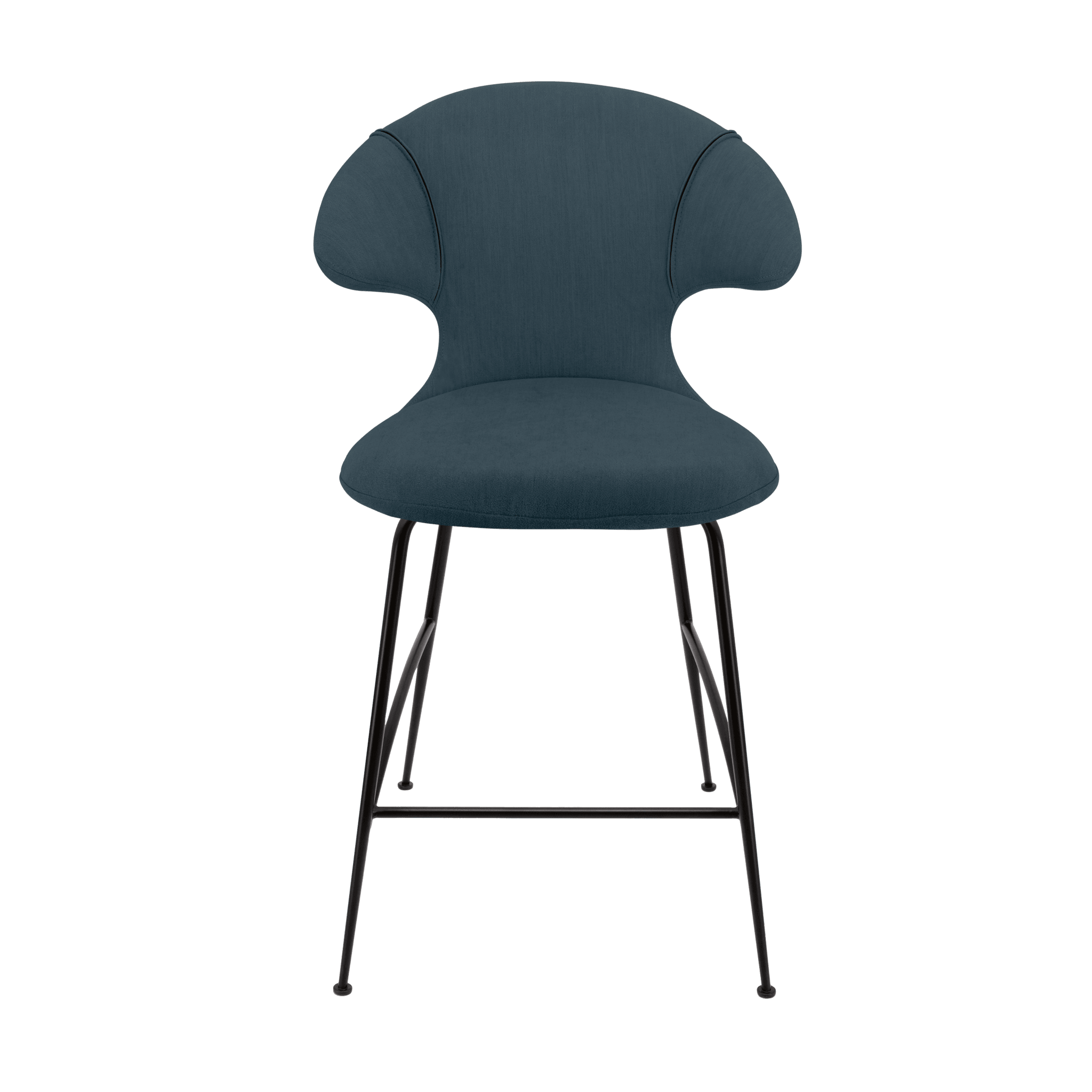 Krzesło barowe TIME FLIES granatowy z czarną podstawą UMAGE 102 cm Eye on Design