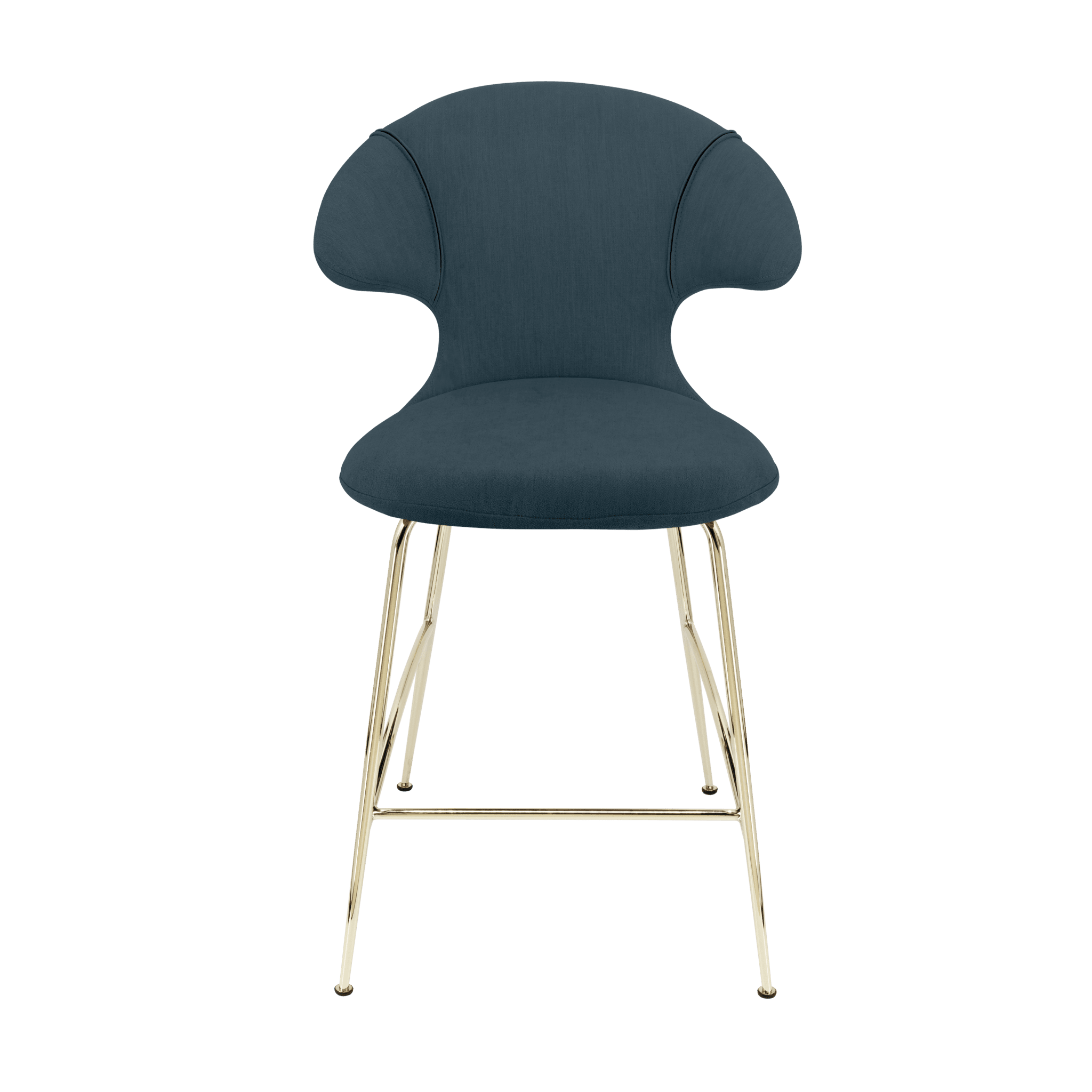 Krzesło barowe TIME FLIES granatowy ze złotą podstawą UMAGE 102 cm Eye on Design