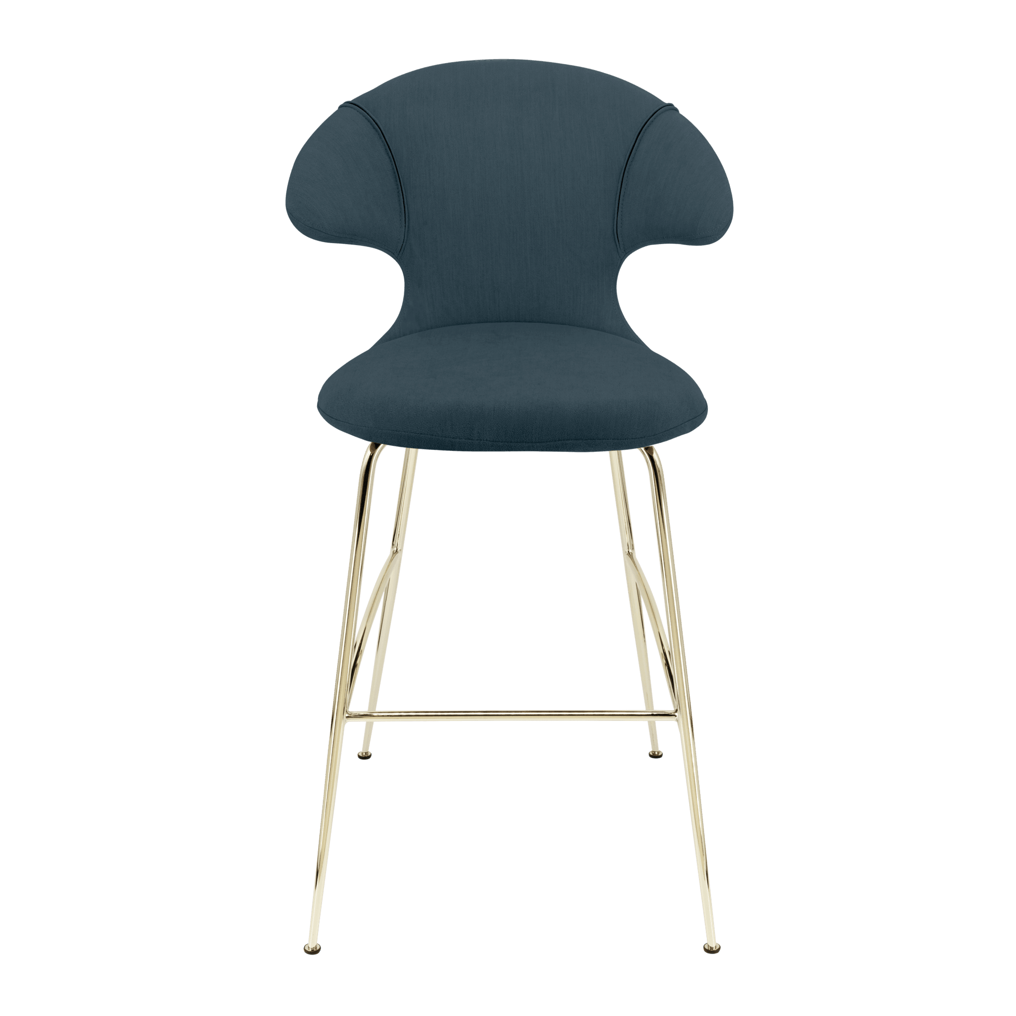 Krzesło barowe TIME FLIES granatowy ze złotą podstawą UMAGE 112 cm Eye on Design