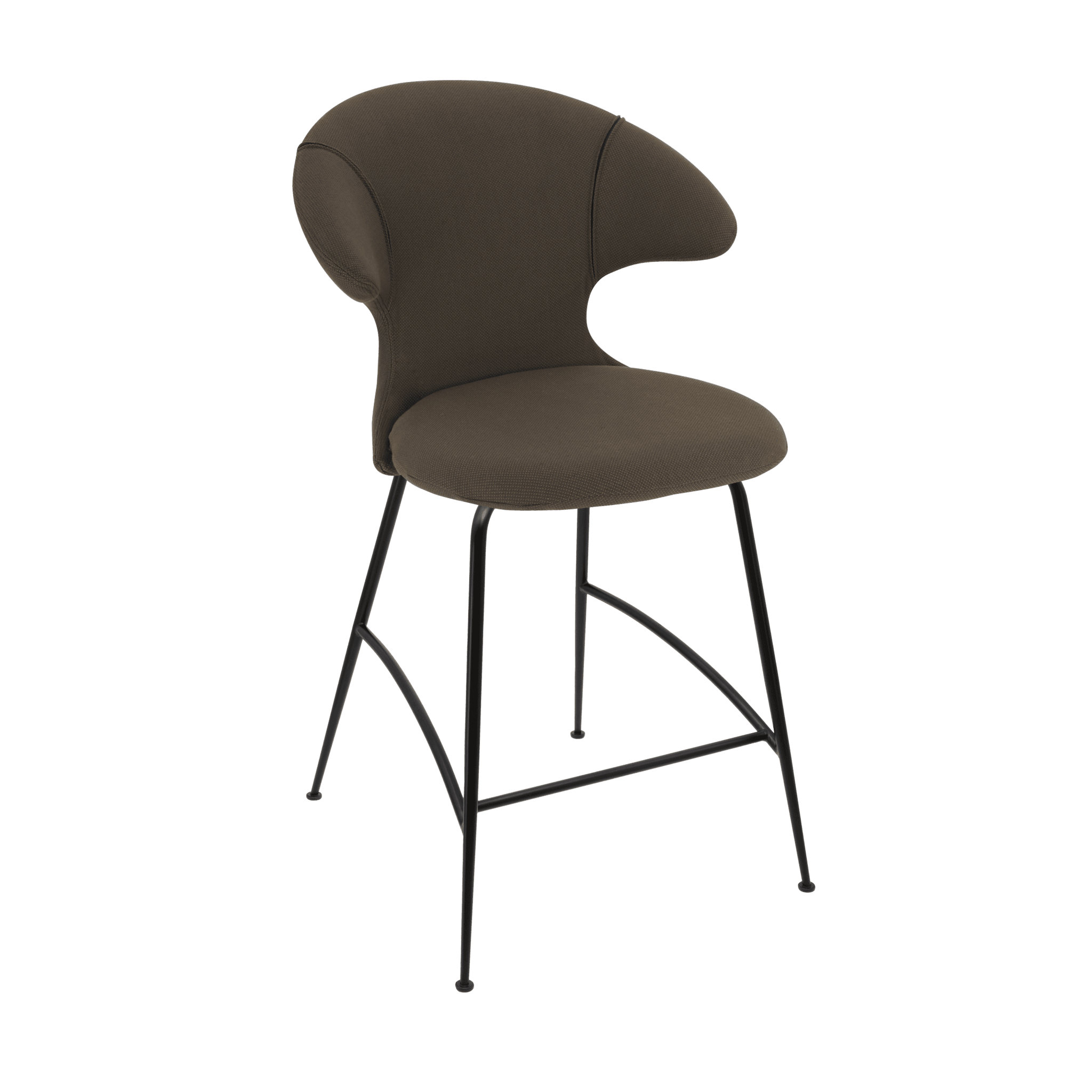 Krzesło barowe TIME FLIES kawowy z czarną podstawą UMAGE Eye on Design