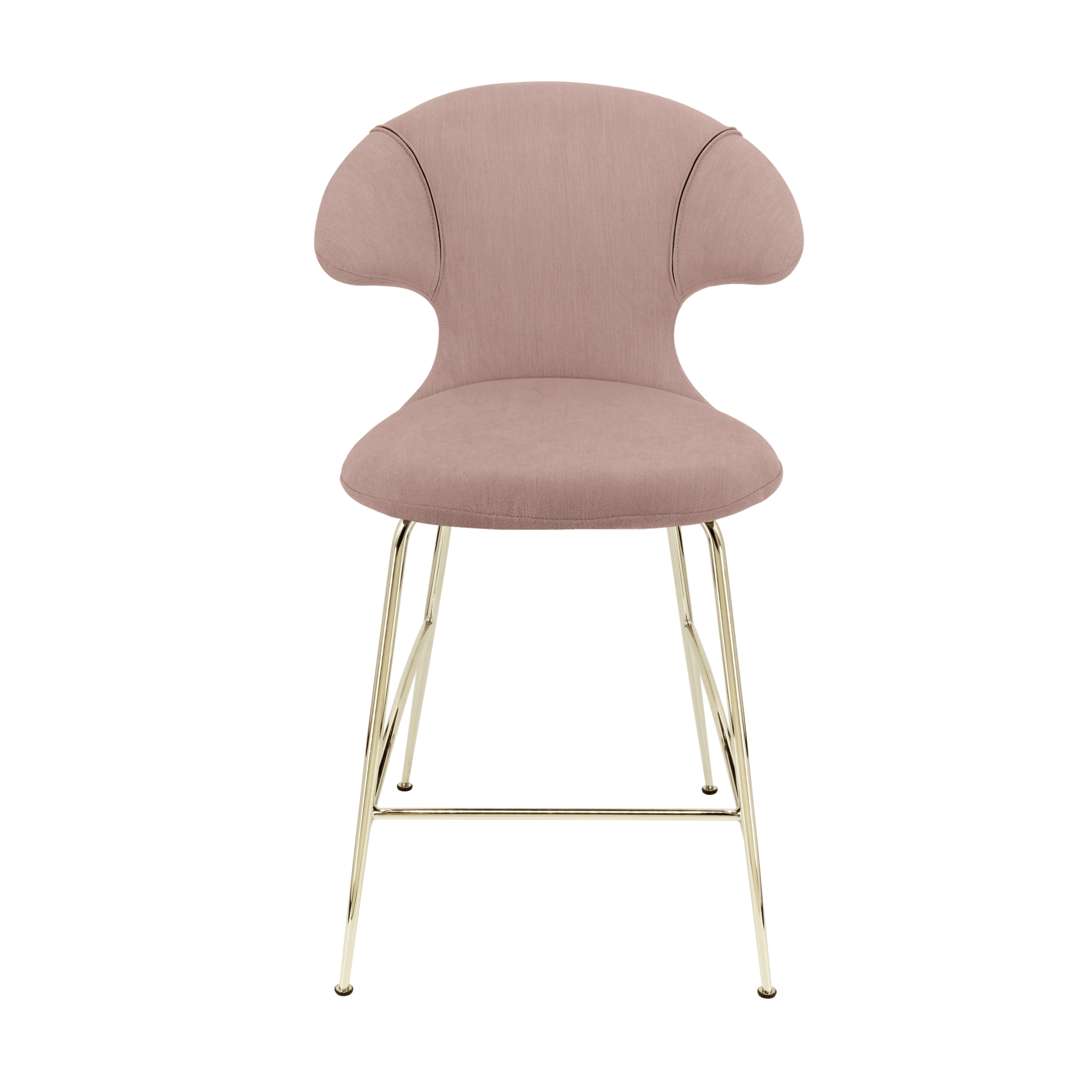 Krzesło barowe TIME FLIES pudrowy róż ze złotą podstawą UMAGE 102 cm Eye on Design
