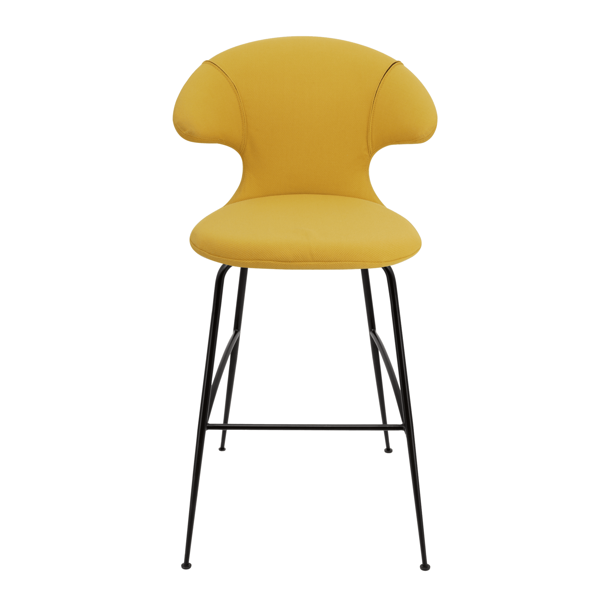 Krzesło barowe TIME FLIES szafranowy z czarną podstawą UMAGE 112 cm Eye on Design