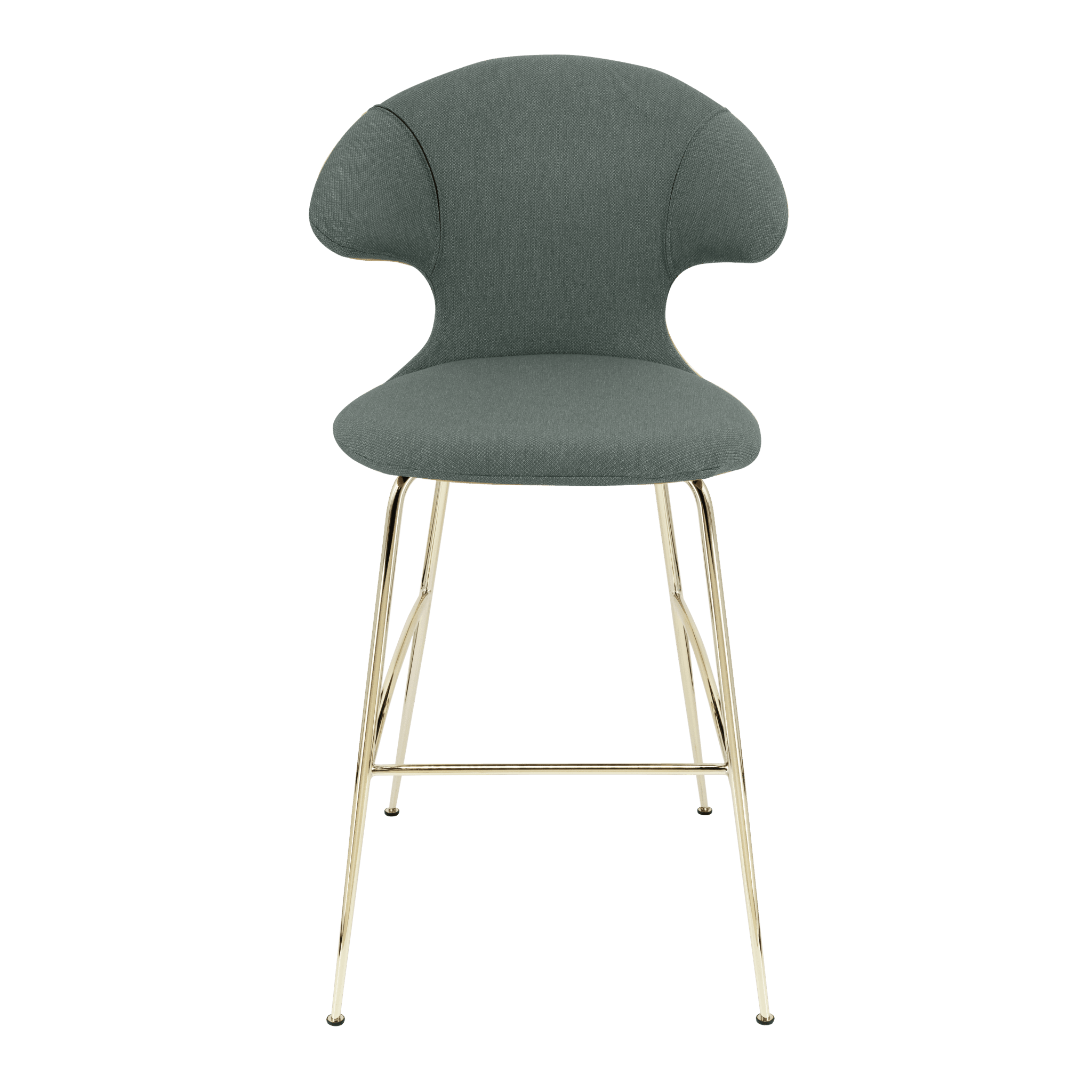 Krzesło barowe TIME FLIES szałwiowy ze złotą podstawą UMAGE 112 cm Eye on Design