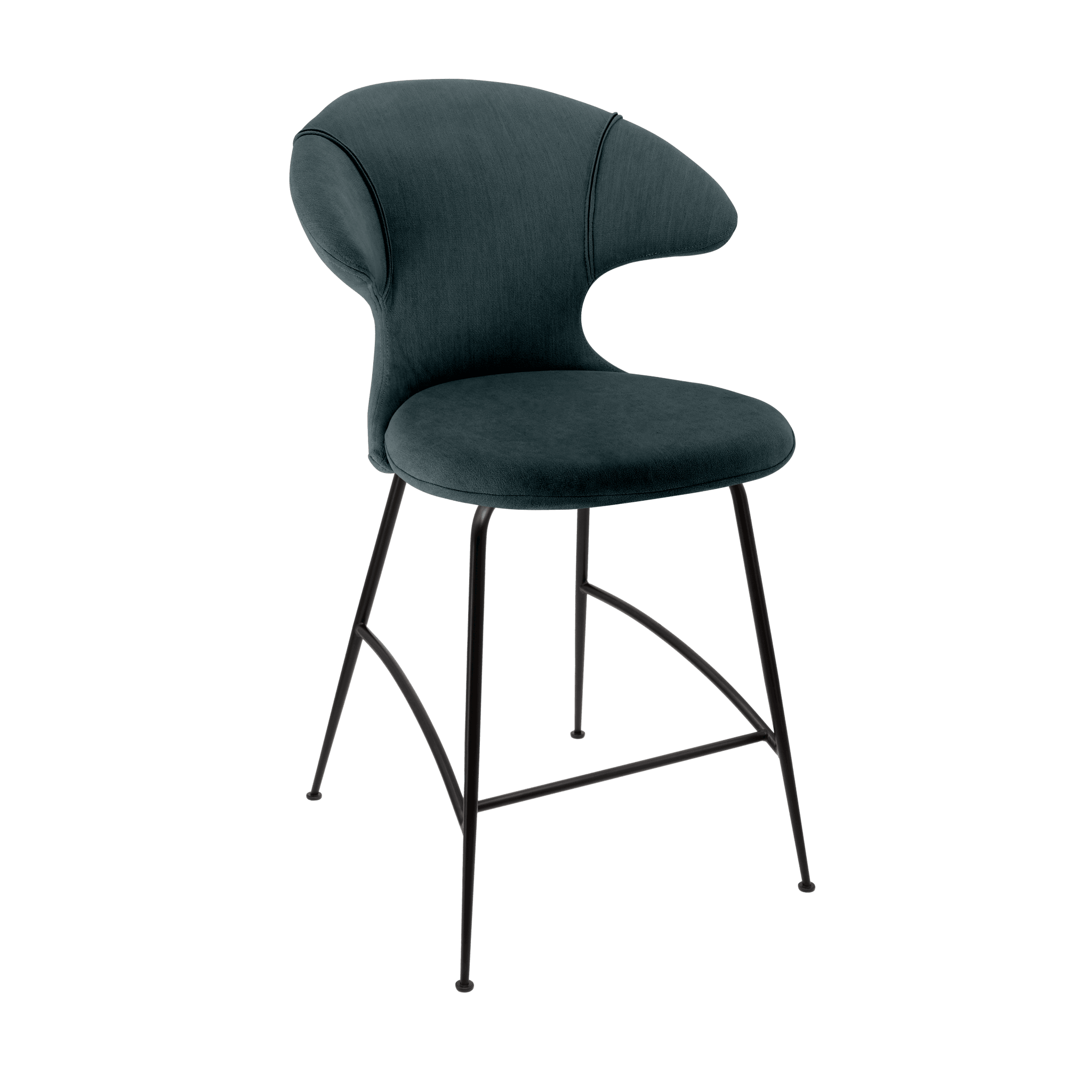 Krzesło barowe TIME FLIES szaroniebieski z czarną podstawą UMAGE Eye on Design