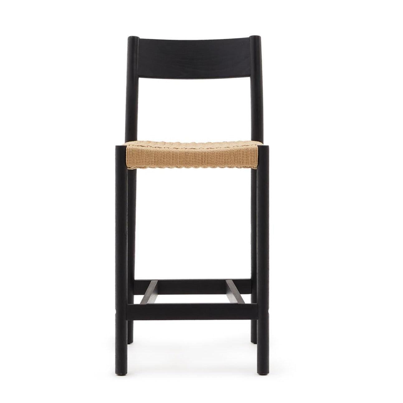 Krzesło barowe YALIA czarne drewno dębowe La Forma Eye on Design