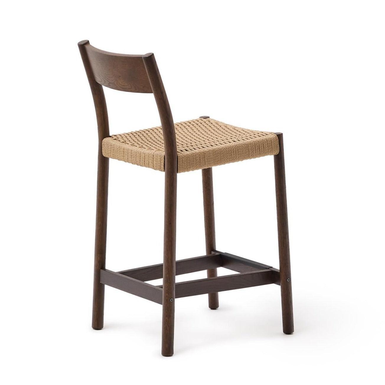 Krzesło barowe YALIA orzechowe drewno dębowe La Forma Eye on Design