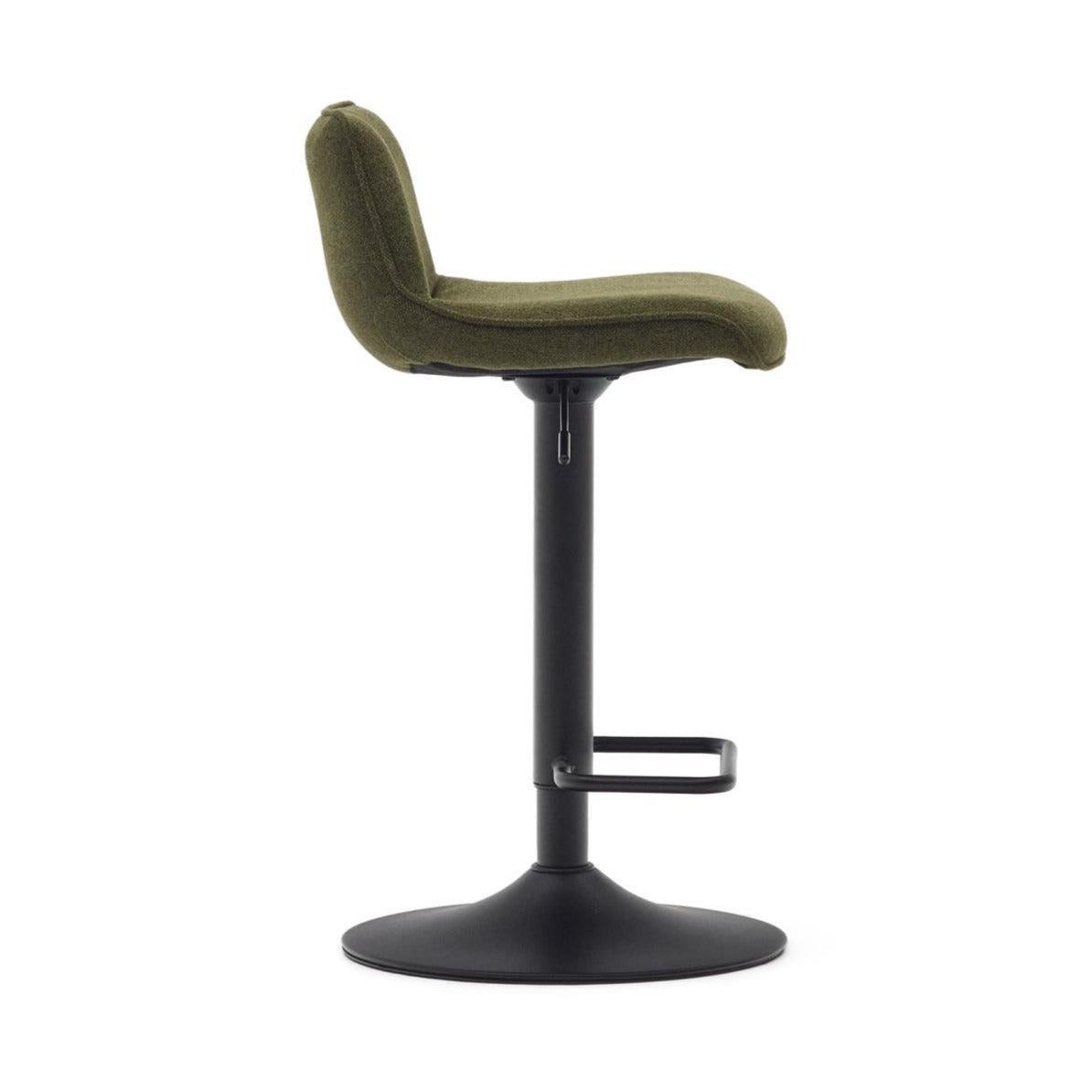 Krzesło barowe ZENDA ciemnozielony szenil La Forma Eye on Design