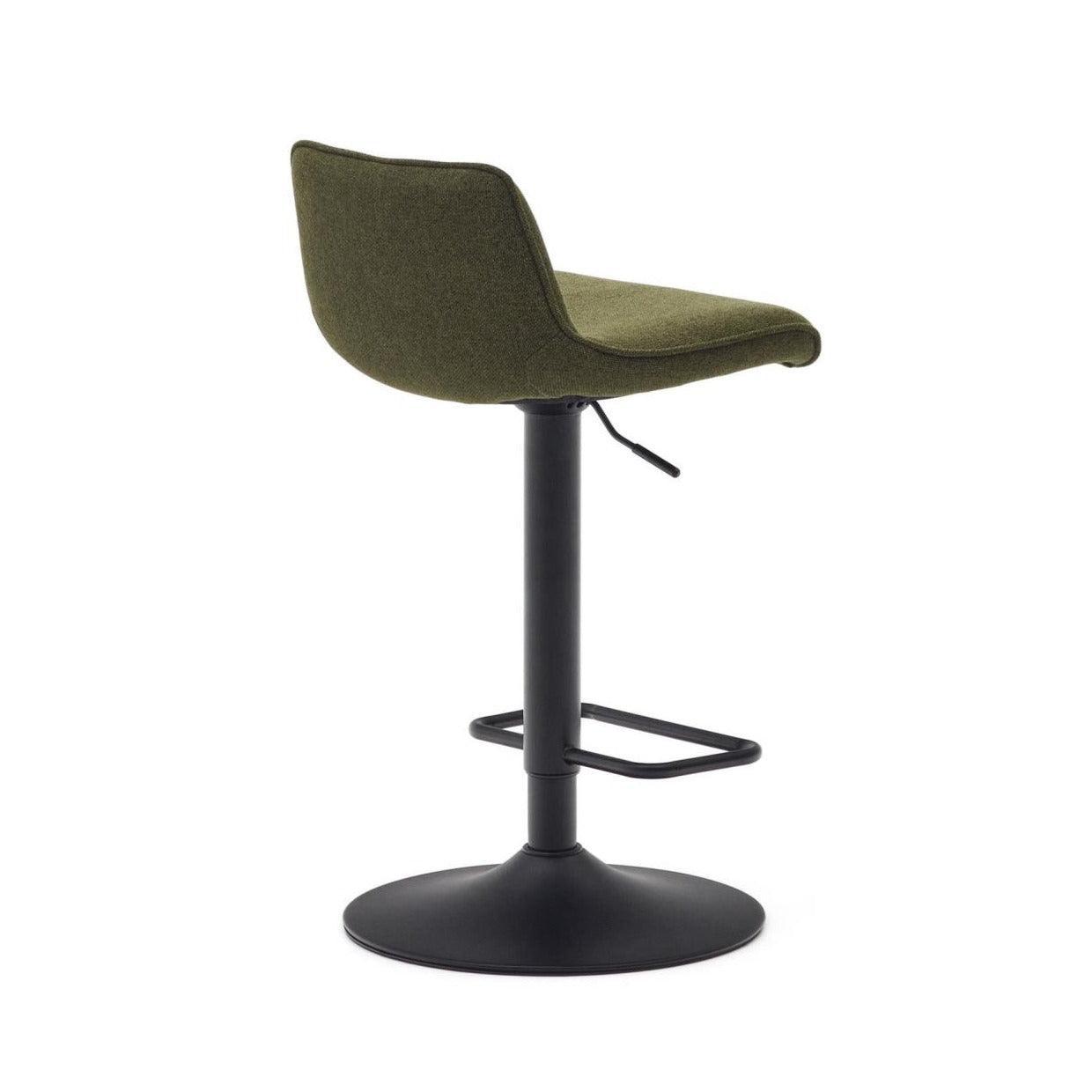Krzesło barowe ZENDA ciemnozielony szenil La Forma Eye on Design