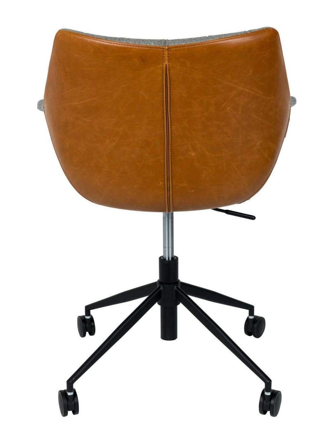 Krzesło biurowe DOULTON ekoskóra brązowy Zuiver Eye on Design