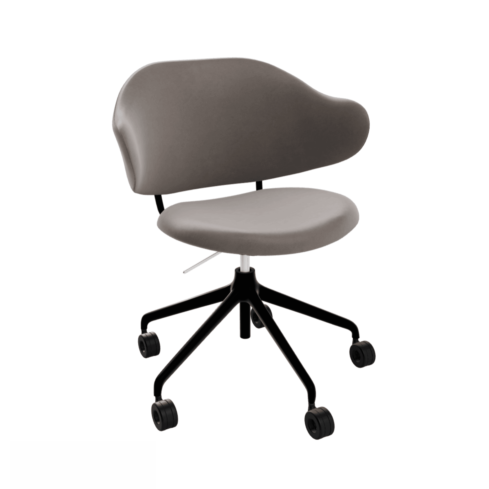 Krzesło biurowe HOLLY ciemnobeżowa ekoskóra Calligaris matowa czerń Eye on Design