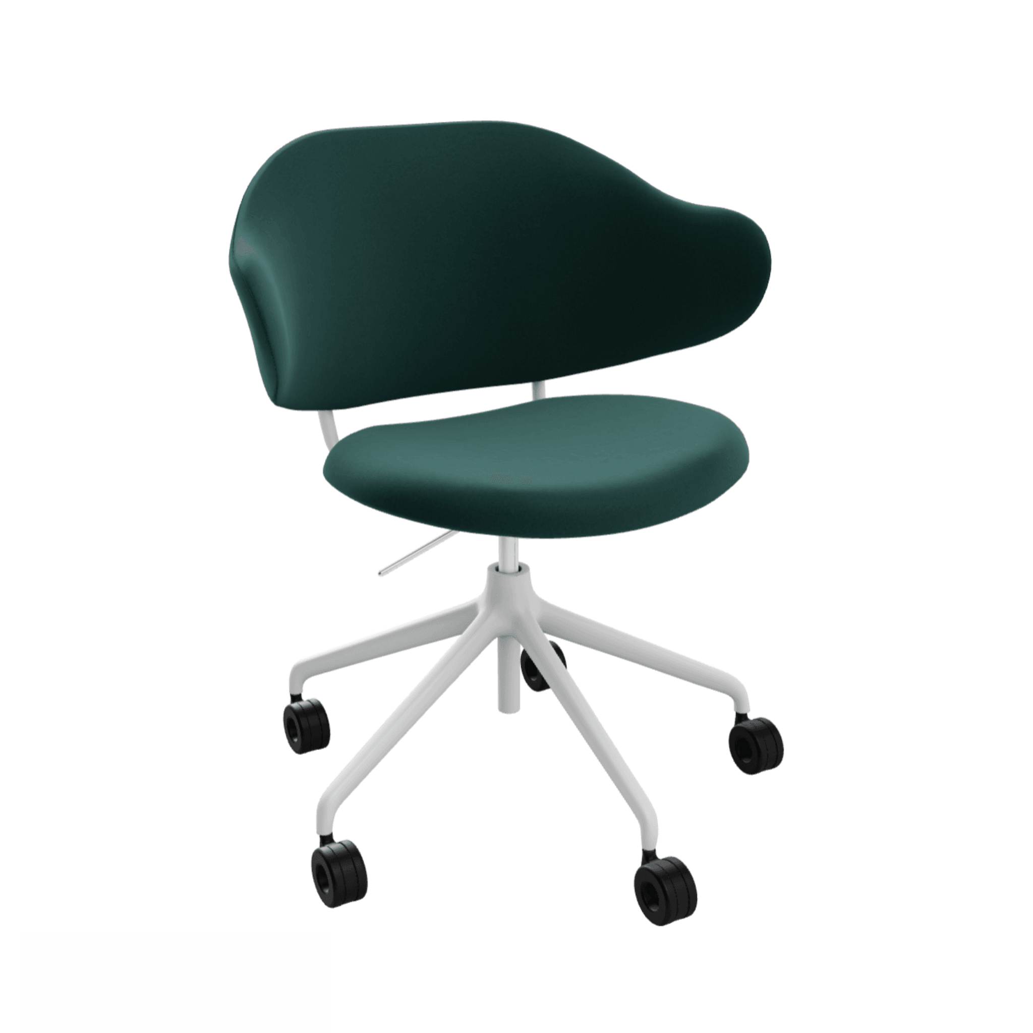 Krzesło biurowe HOLLY ciemnozielony aksamit Calligaris matowa biel Eye on Design