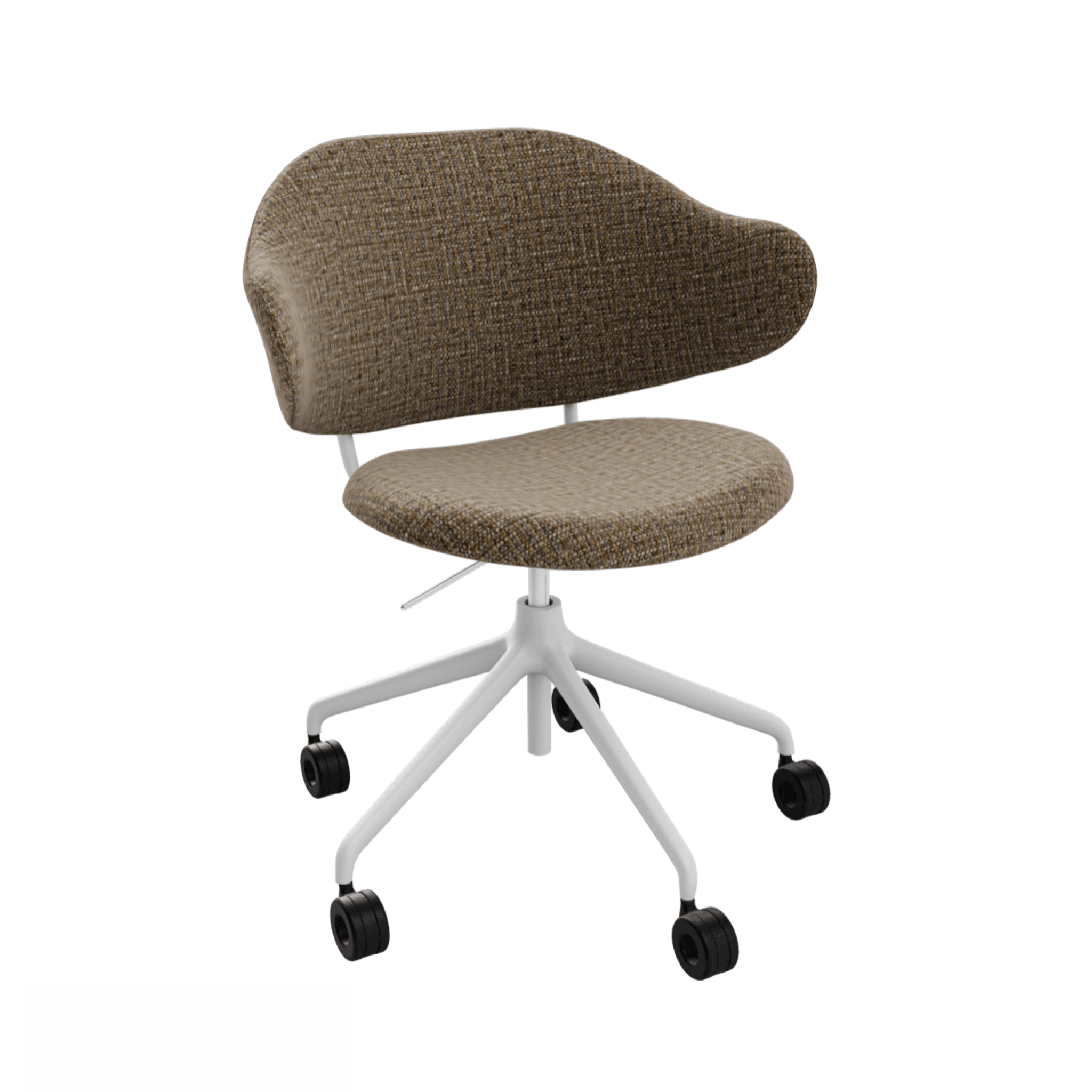 Krzesło biurowe HOLLY melanż brązowy Calligaris matowa biel Eye on Design