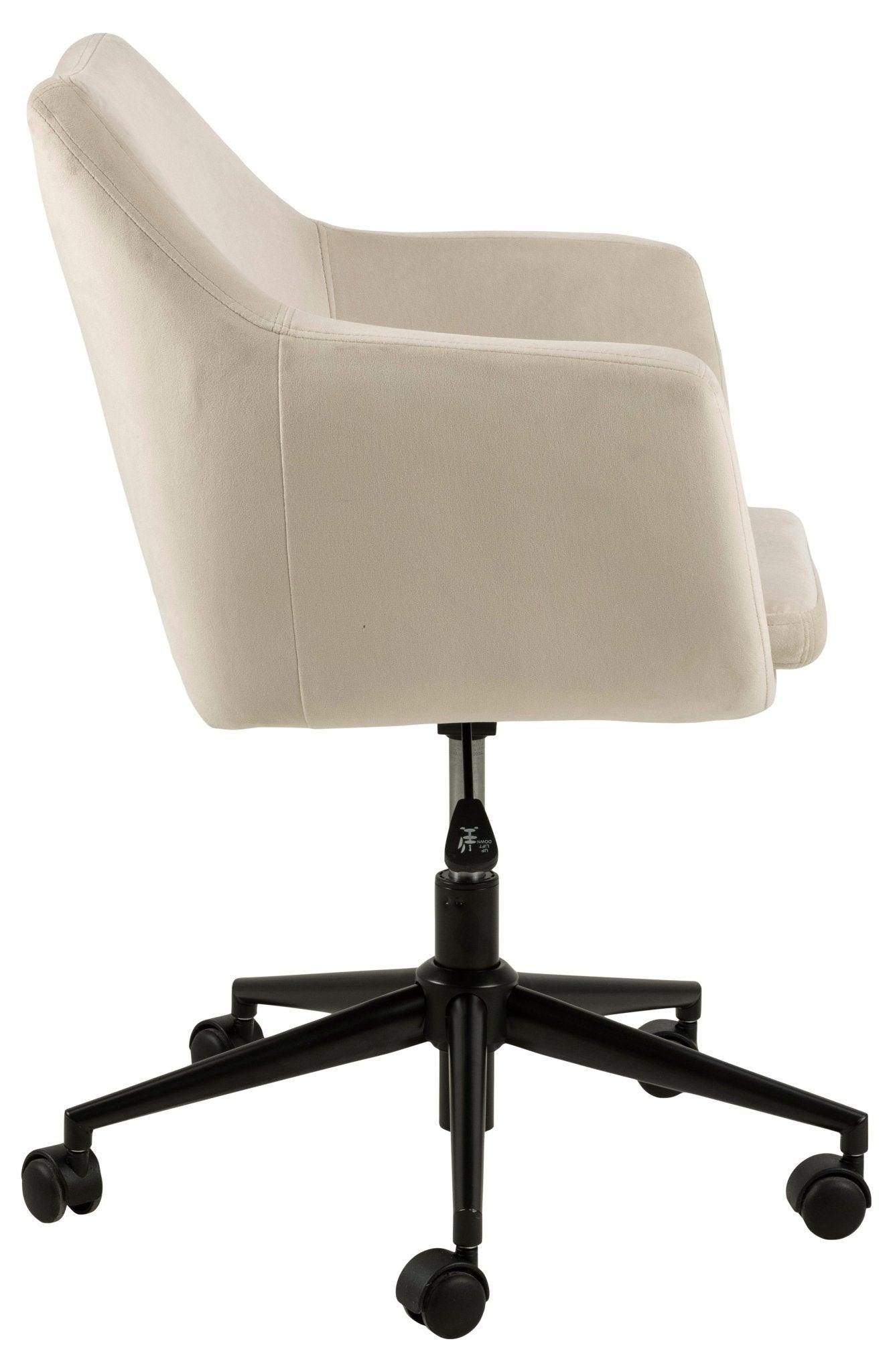 Krzesło biurowe MILAS beżowy z czarną podstawą Actona Eye on Design
