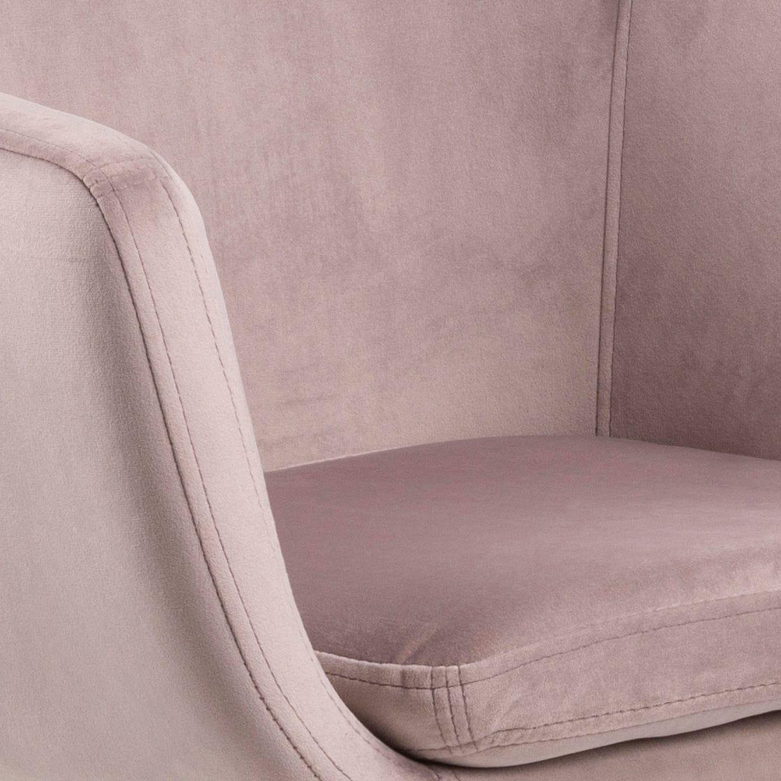 Krzesło biurowe MILAS brudny róż z czarną podstawą Actona Eye on Design