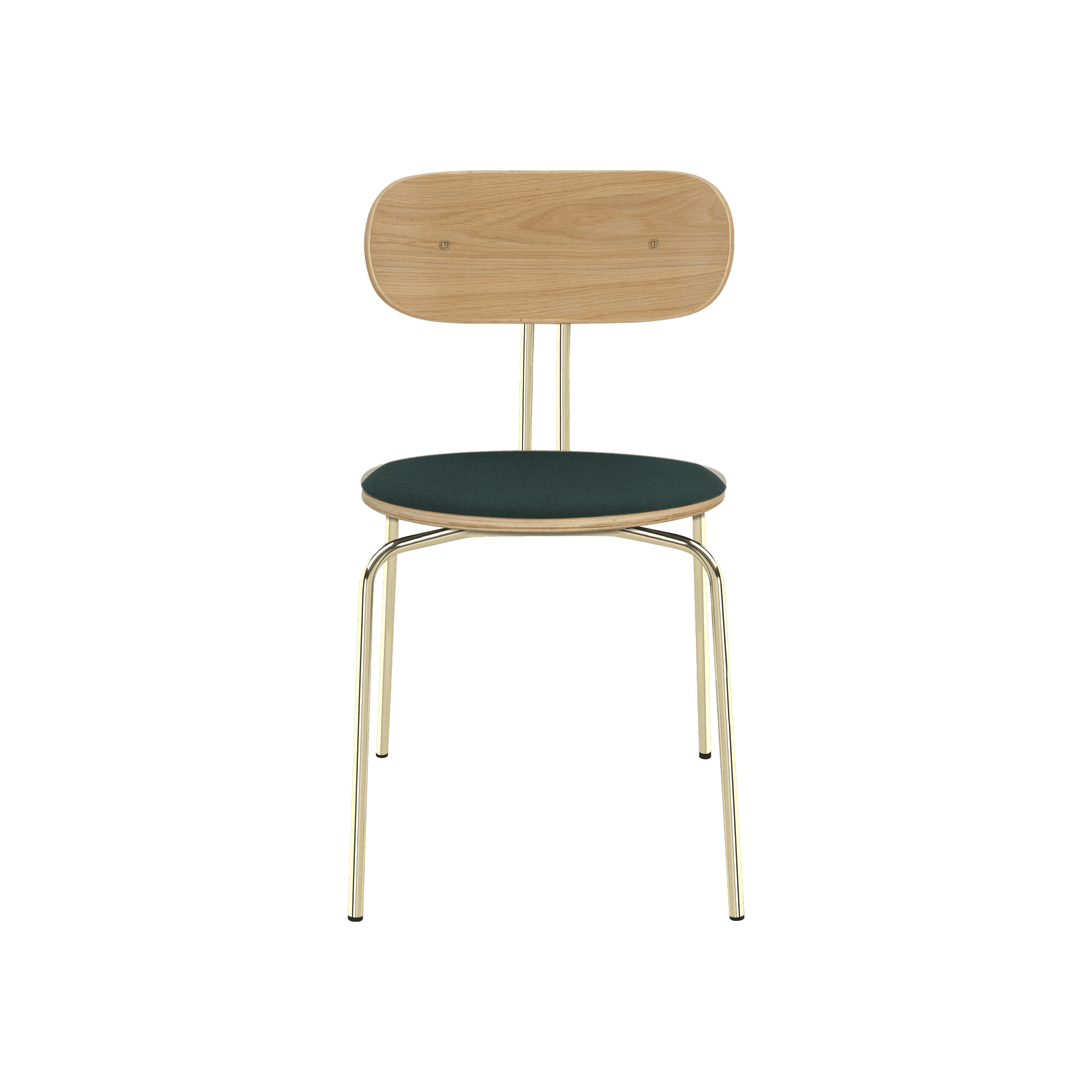 Krzesło CURIOUS butelkowa zieleń ze złotą podstawą UMAGE Eye on Design
