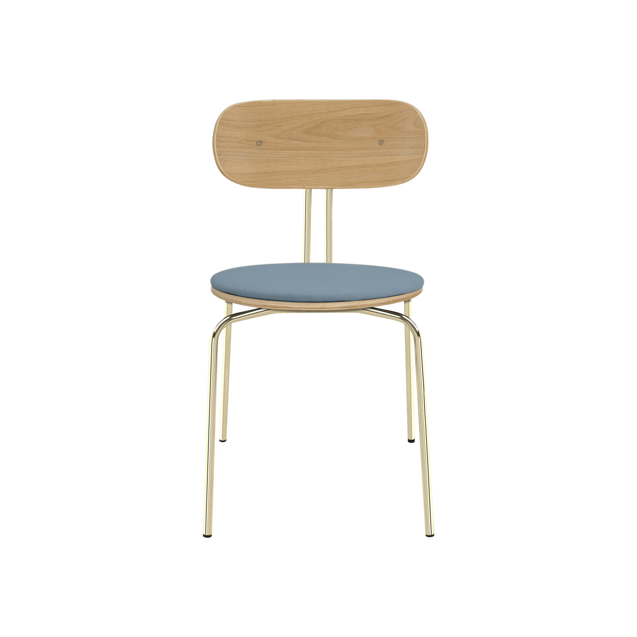 Krzesło CURIOUS niebieski ze złotą podstawą UMAGE Eye on Design