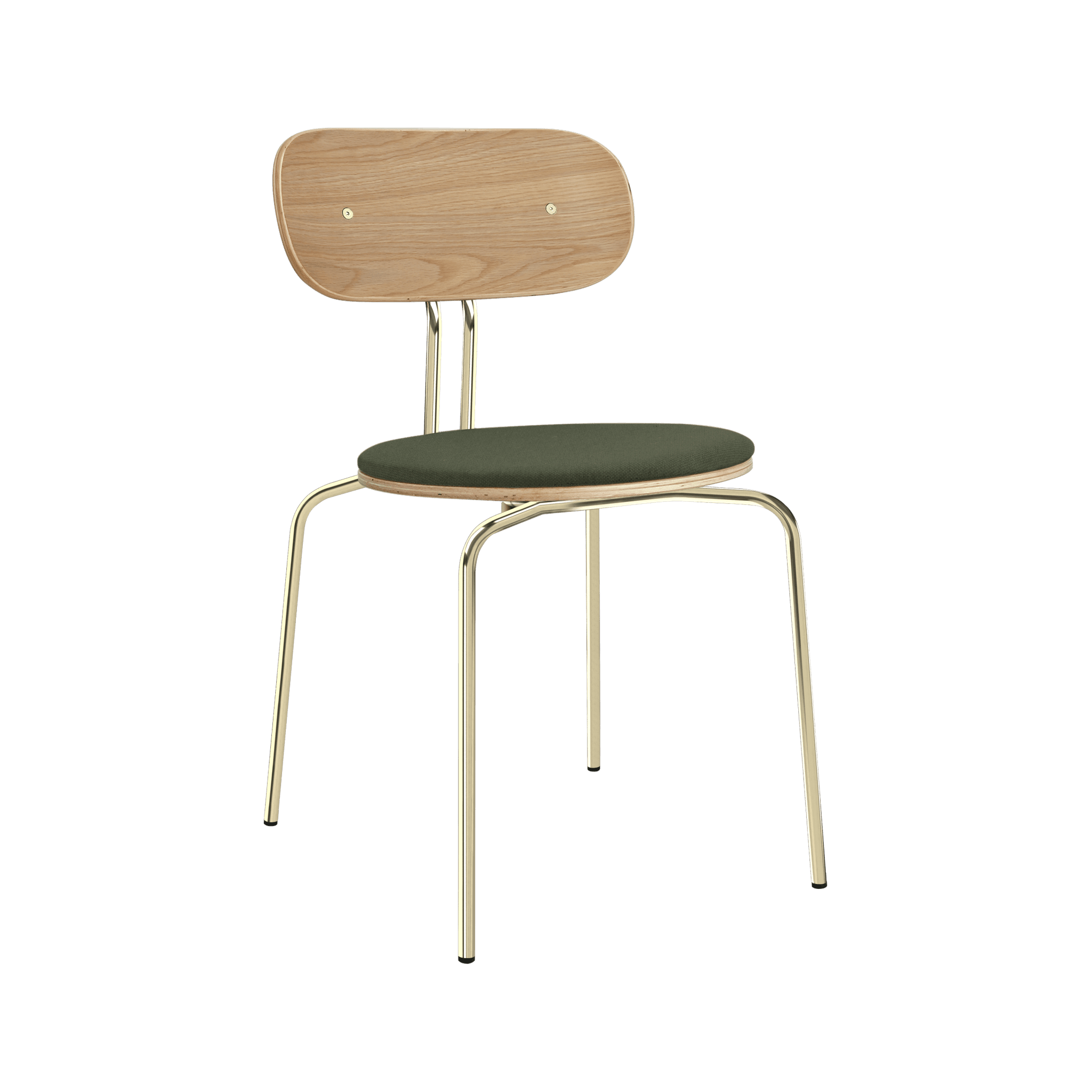 Krzesło CURIOUS oliwkowy ze złotą podstawą UMAGE Eye on Design