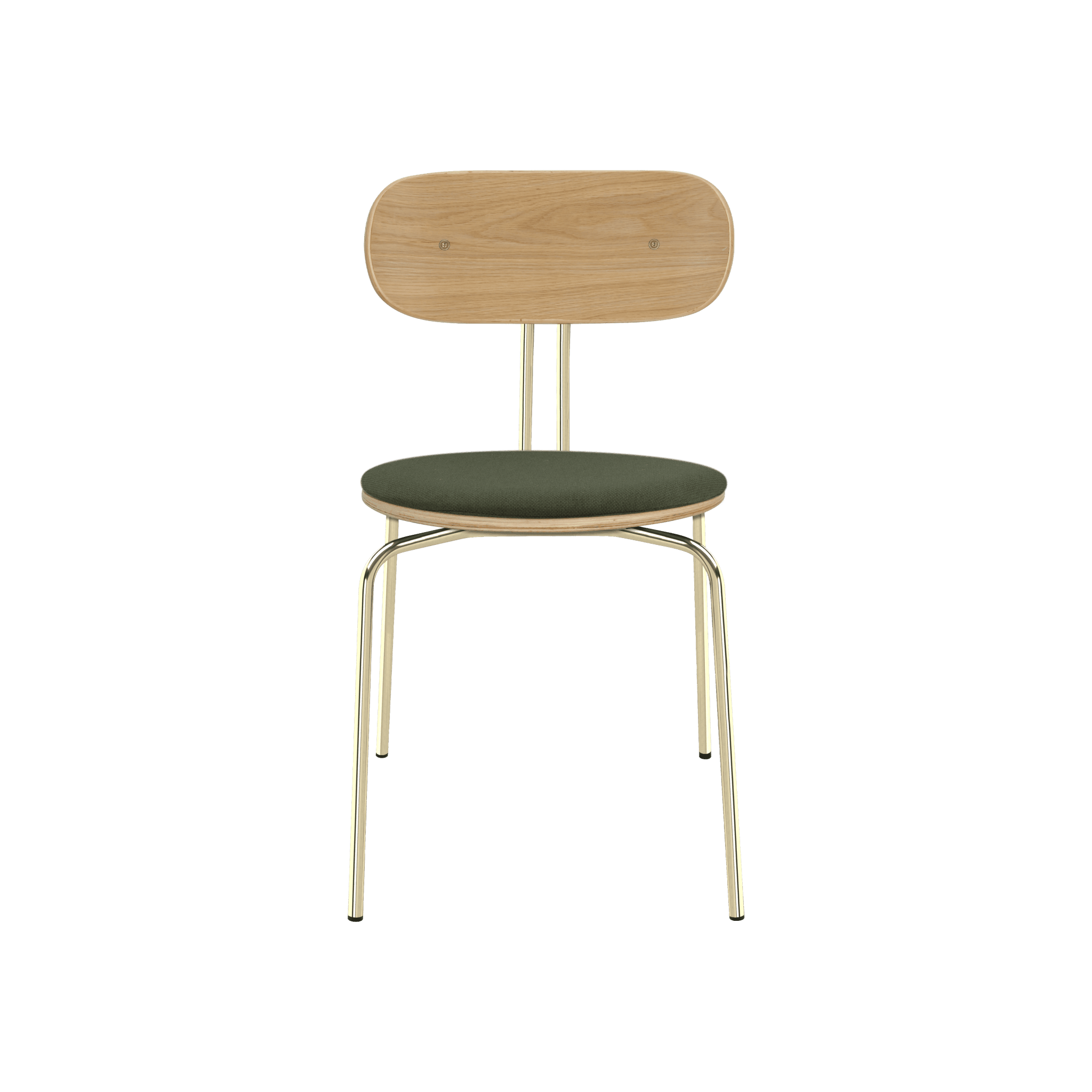 Krzesło CURIOUS oliwkowy ze złotą podstawą UMAGE Eye on Design