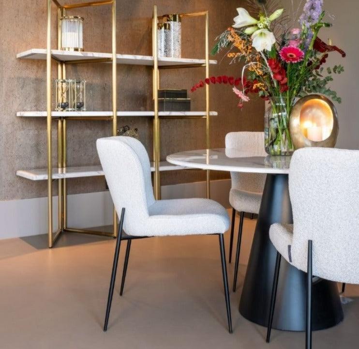 Krzesło DABRY biały bouclé Richmond Interiors Eye on Design