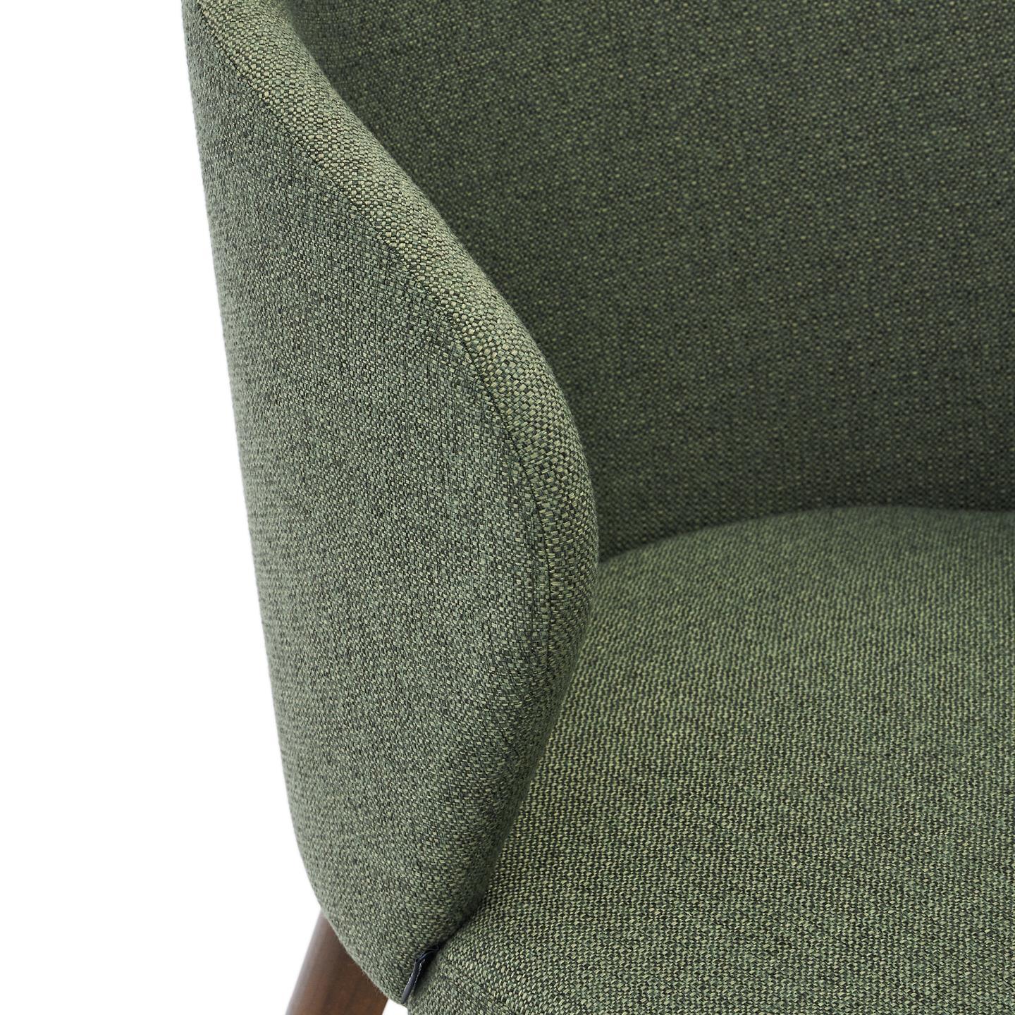 Krzesło DARICE zielony szenil z ciemną podstawą La Forma Eye on Design