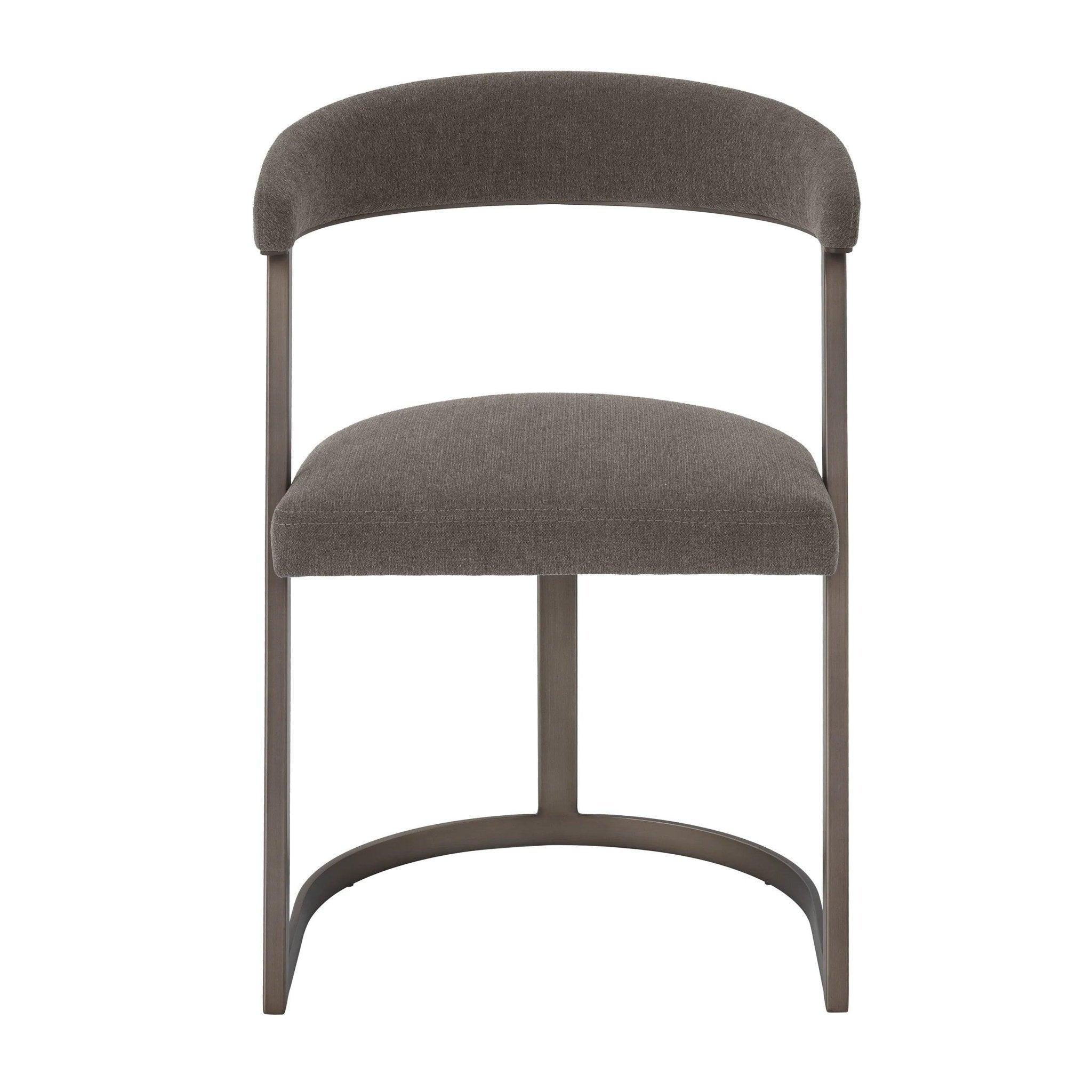 Krzesło DEXTER brązowy z brązową podstawą Eichholtz Eye on Design