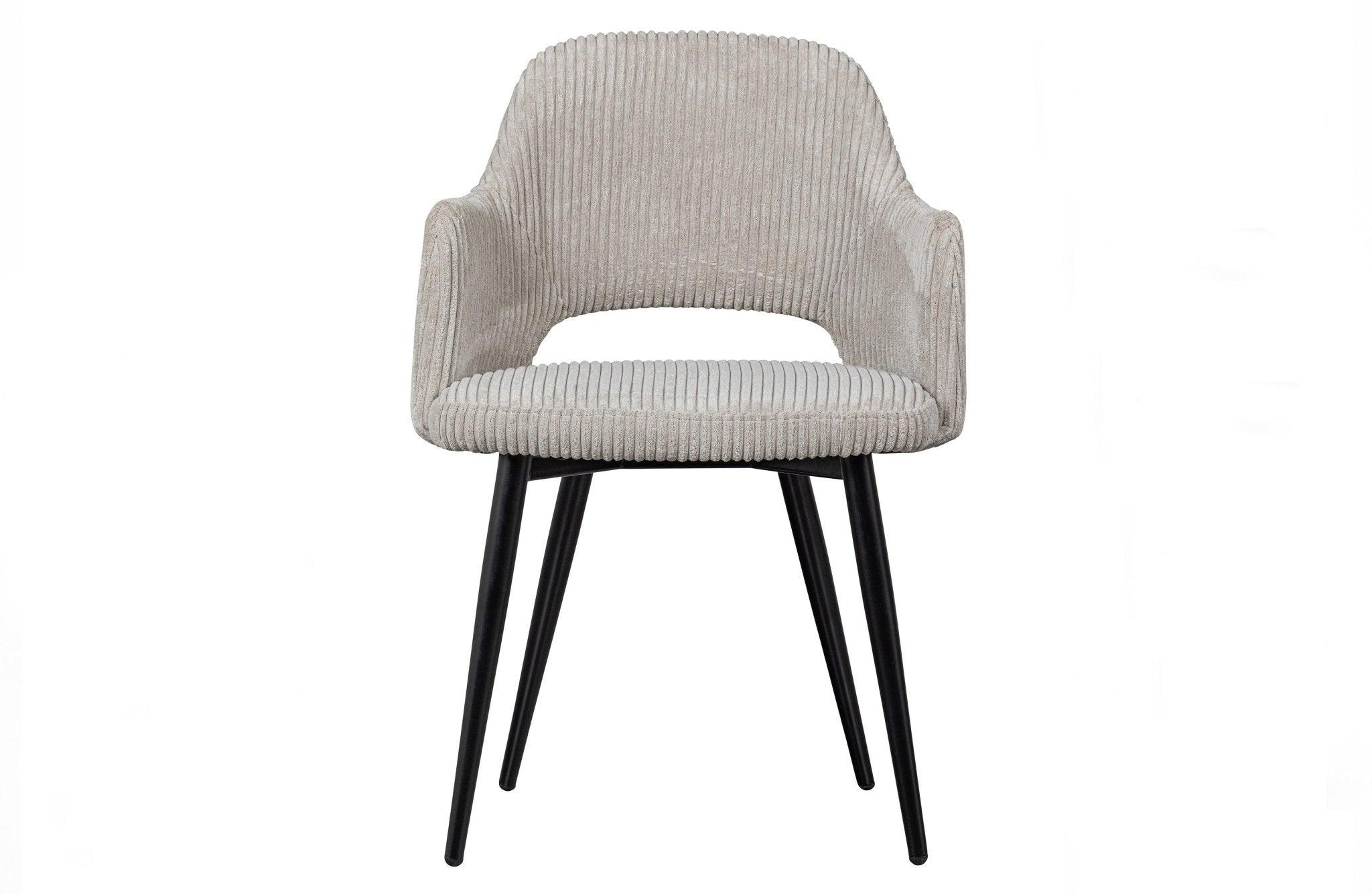 Krzesło FERDY beżowy sztruks Woood Eye on Design