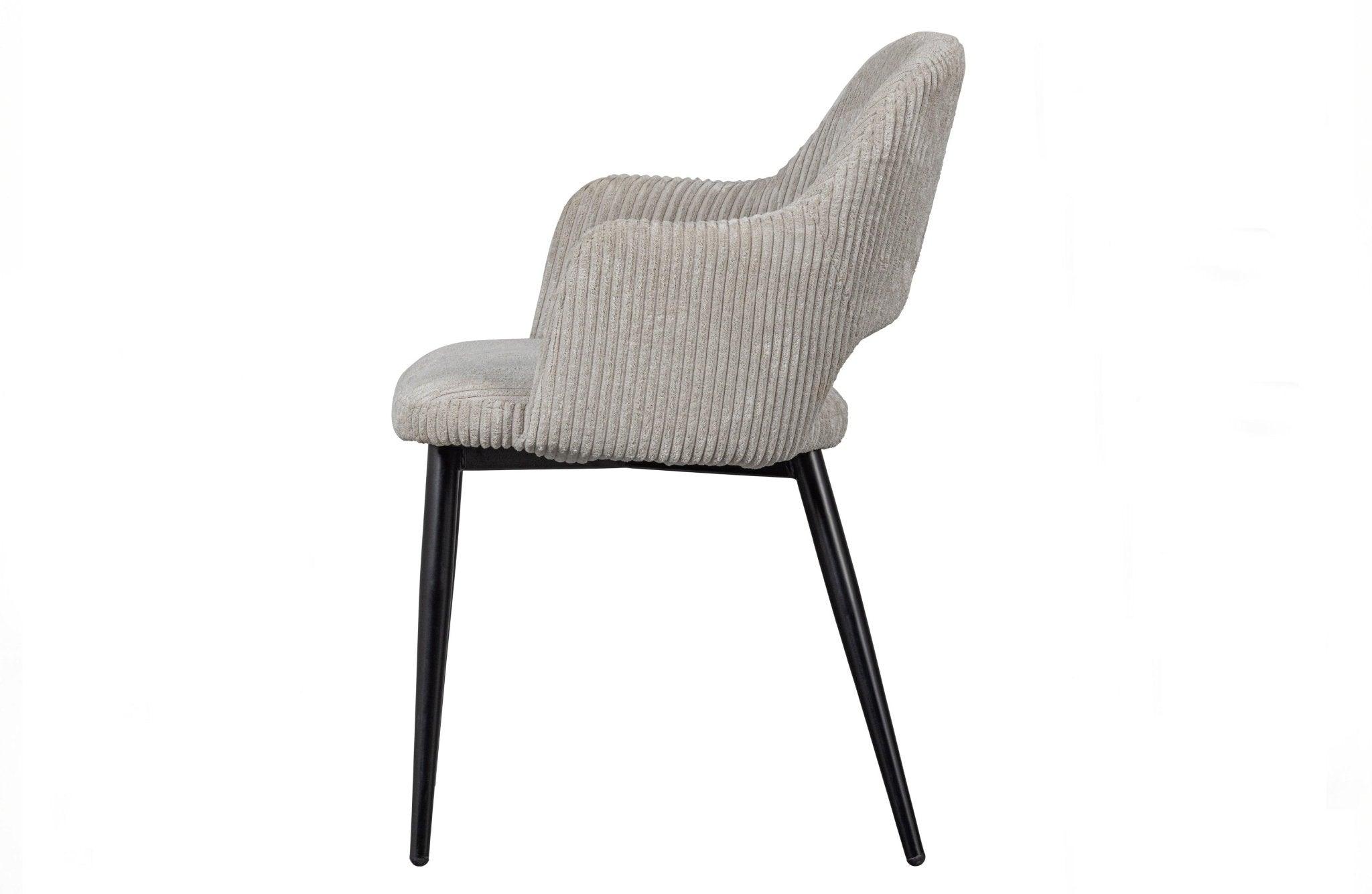 Krzesło FERDY beżowy sztruks Woood Eye on Design