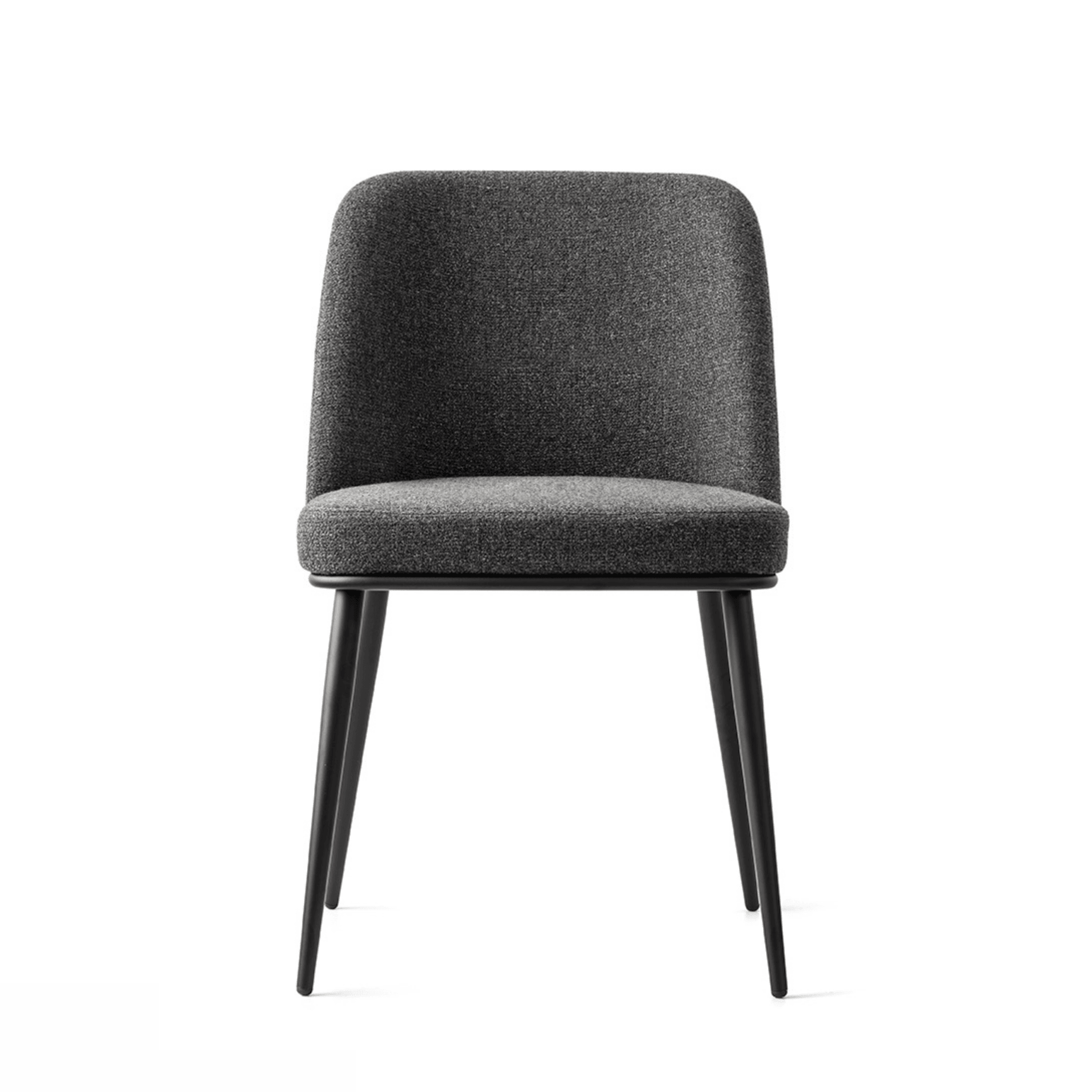 Krzesło FOYER ciemnoszary z metalową podstawą Calligaris metalowa matowa czerń Eye on Design