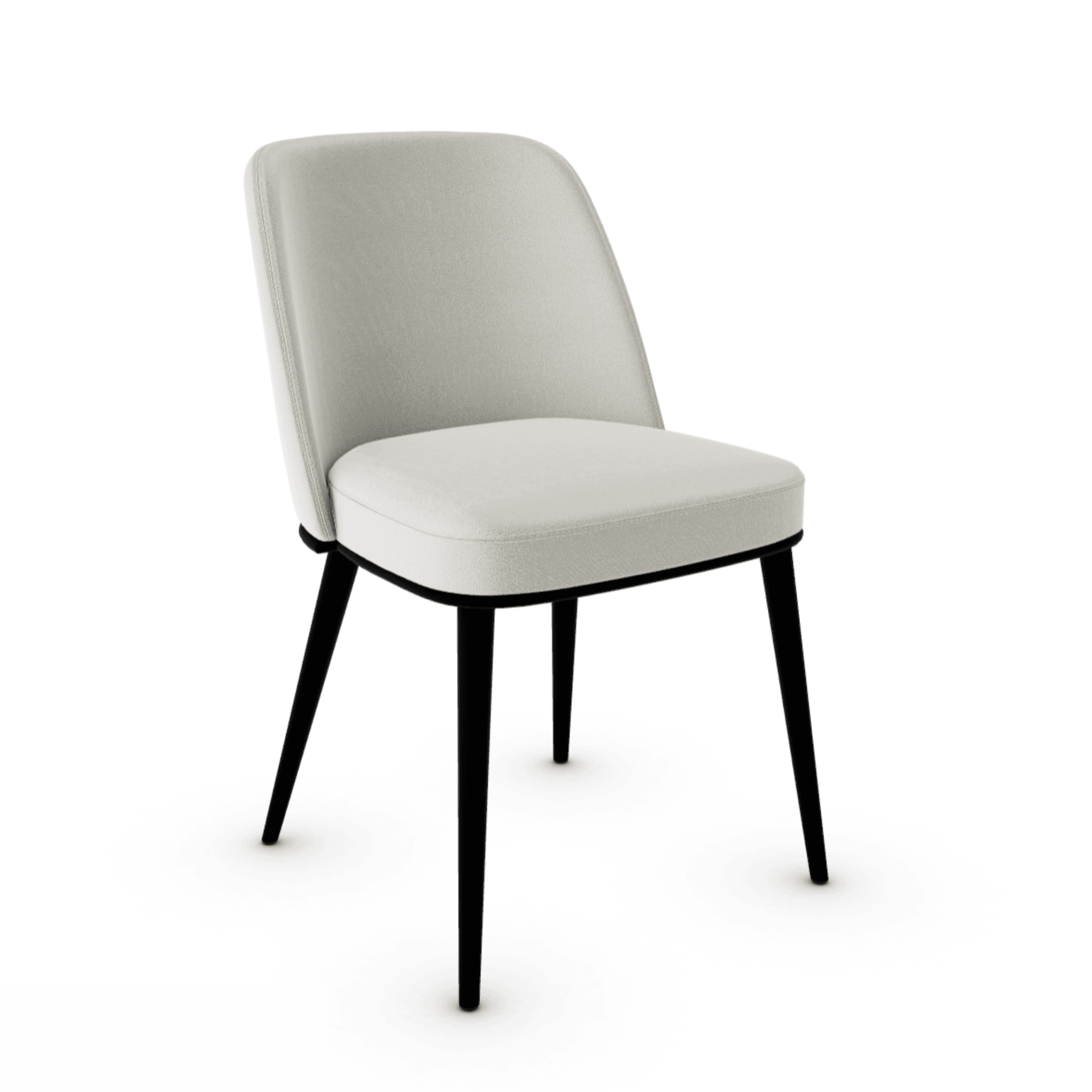 Krzesło FOYER piaskowy z metalową podstawą Calligaris metalowa matowa czerń Eye on Design