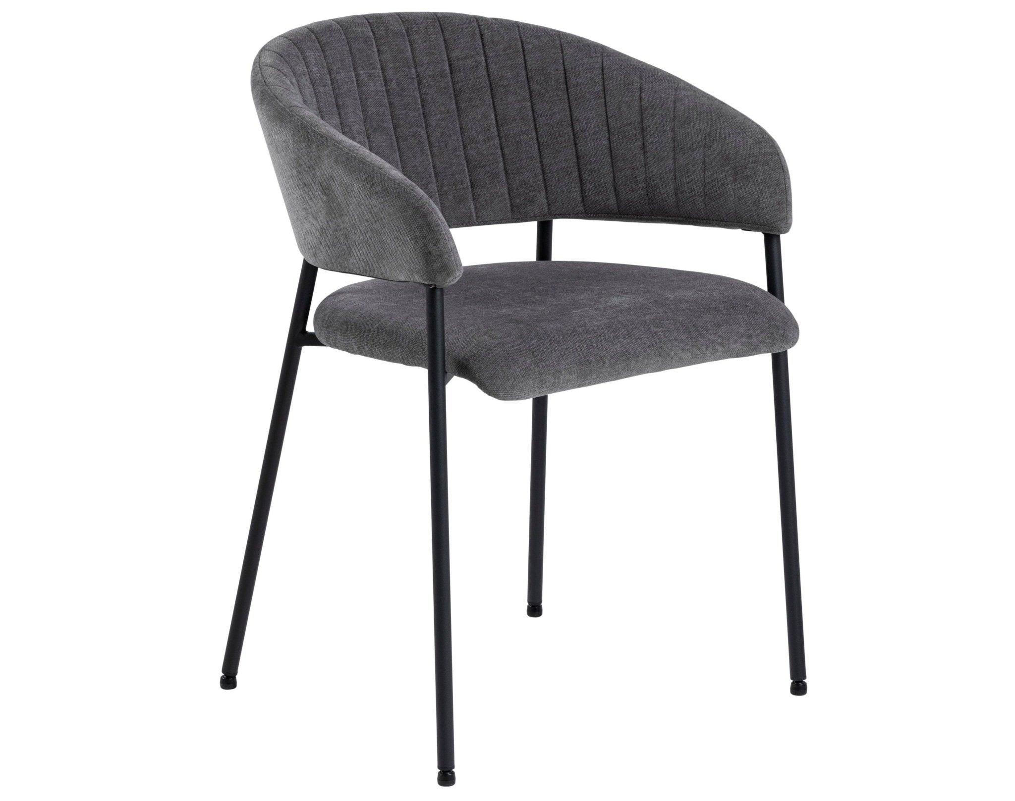 Krzesło KARLA szary z czarną podstawą Actona Eye on Design