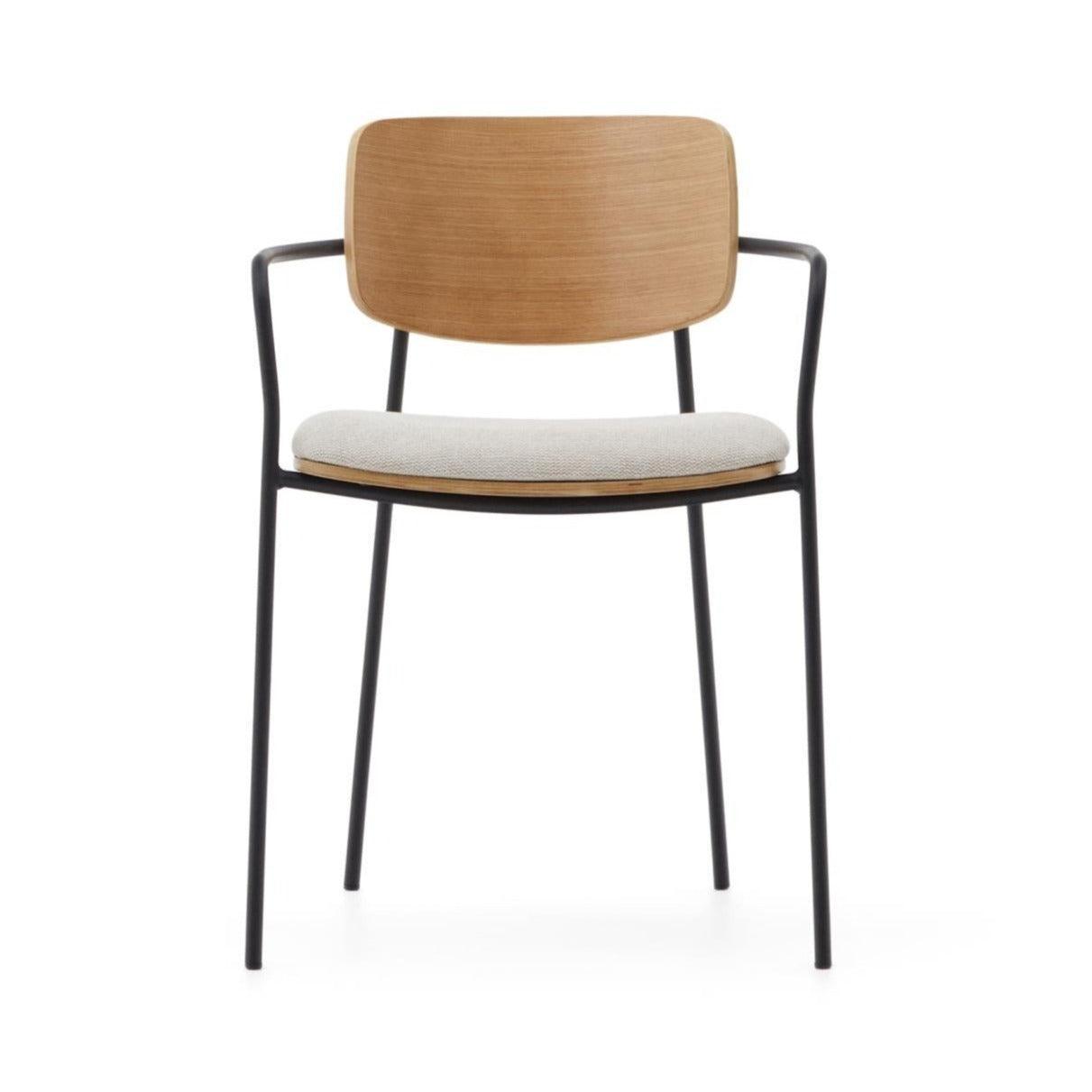 Krzesło MAUREEN fornir dębowy z czarną podstawą La Forma Eye on Design